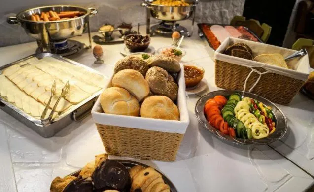 Continental breakfast in Korona Panzió Budapest