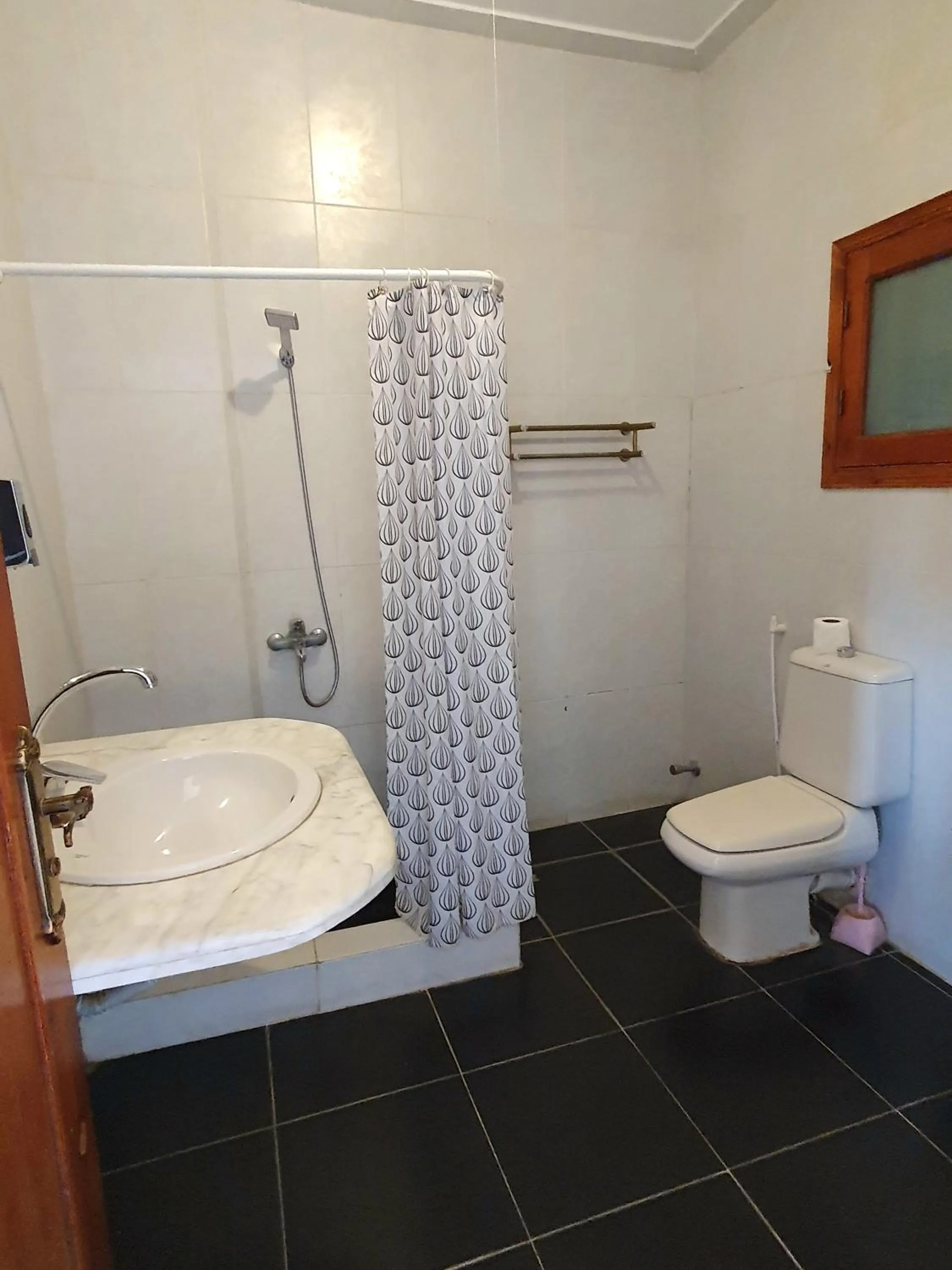 Bathroom in Thebes Hotel