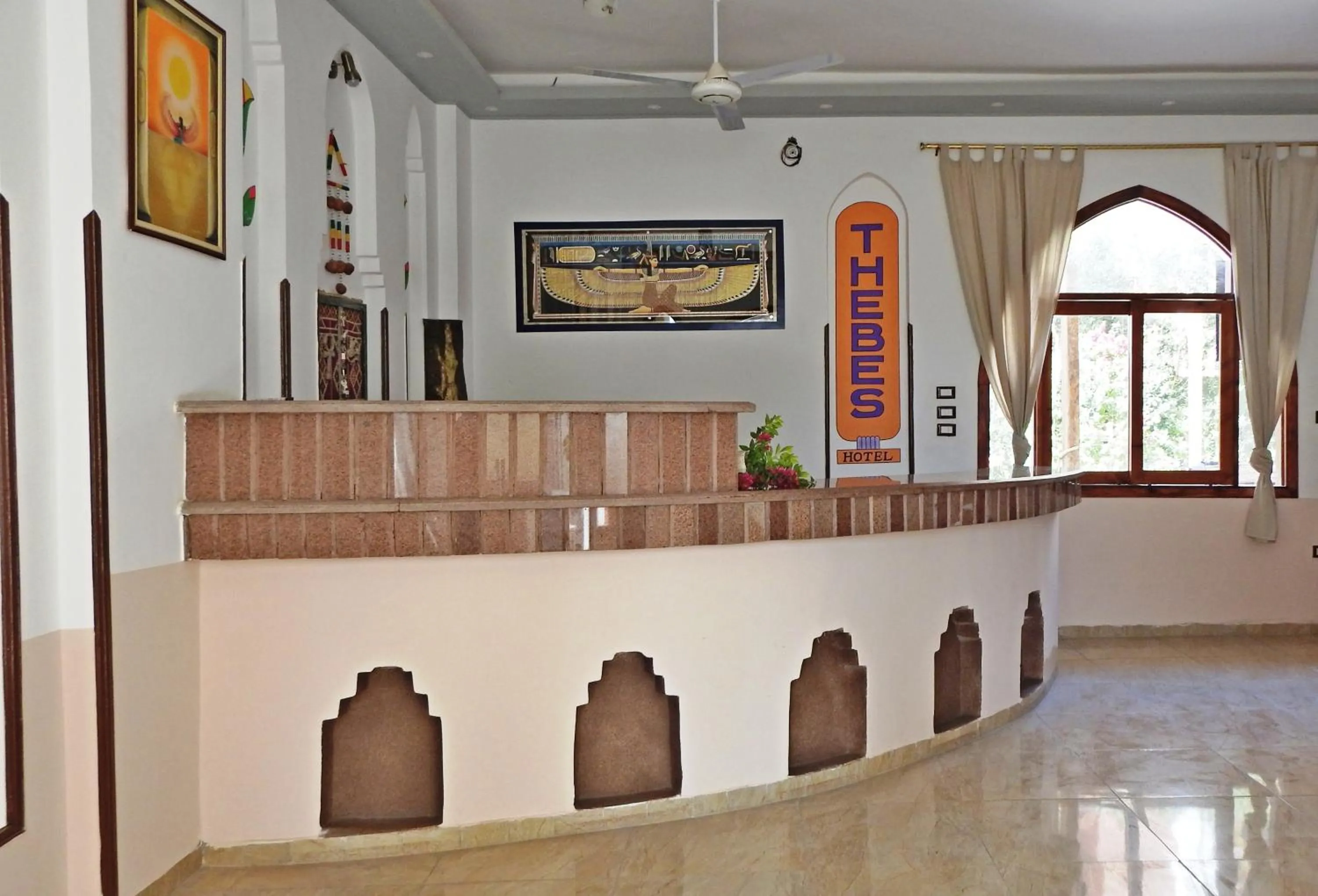 Lobby or reception in Thebes Hotel