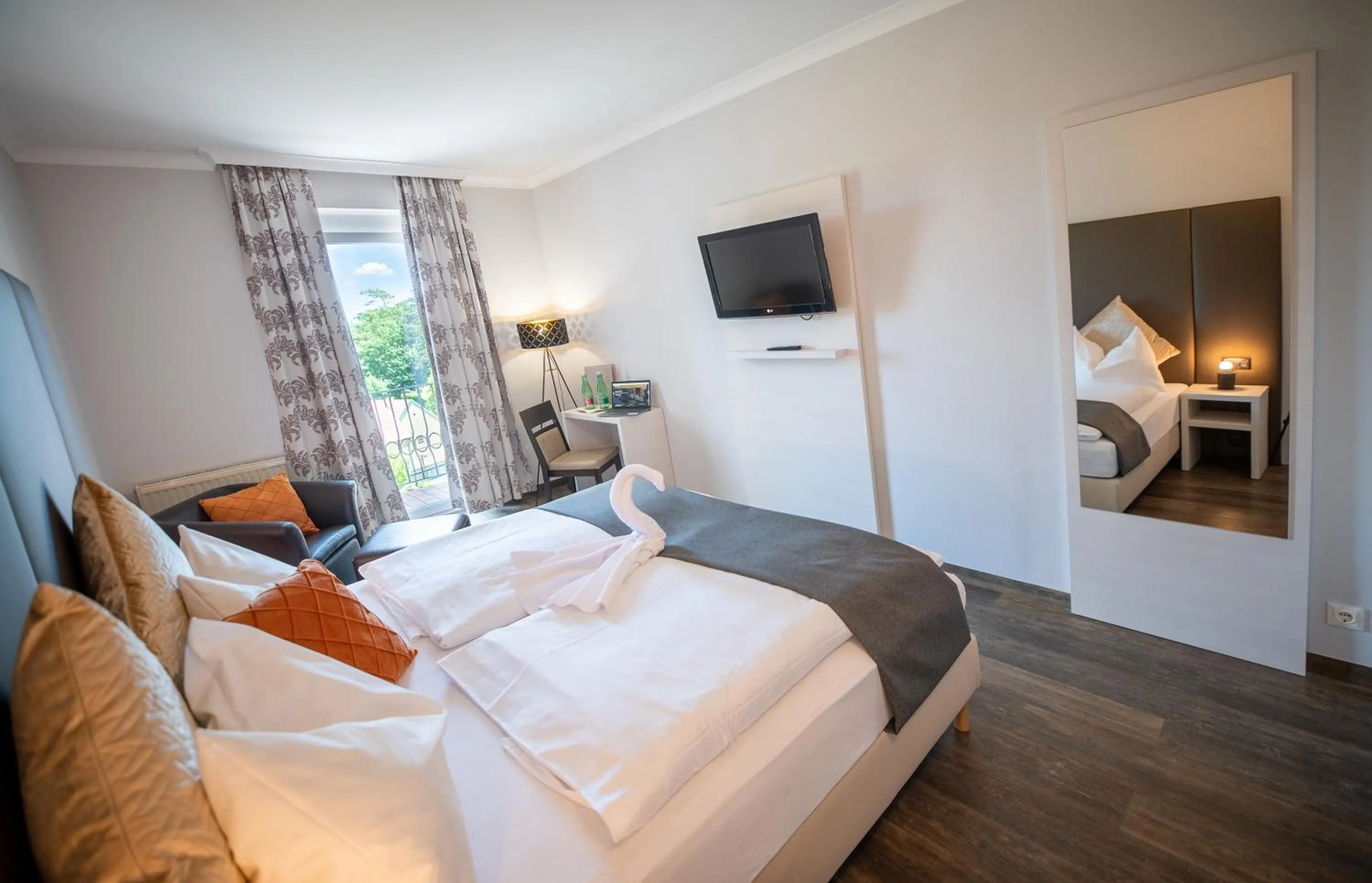 Bed in Hotel Marc Aurel