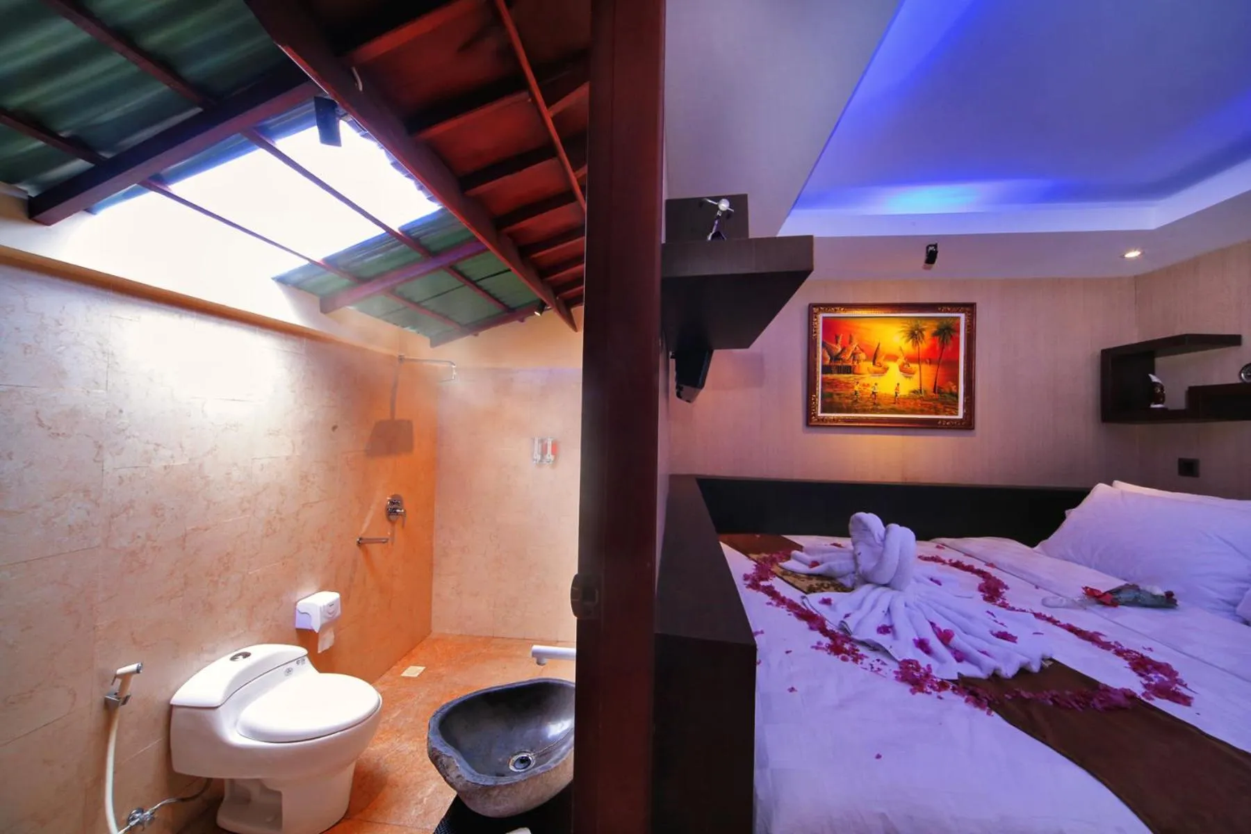 Bed in Sari Gili Bungalow