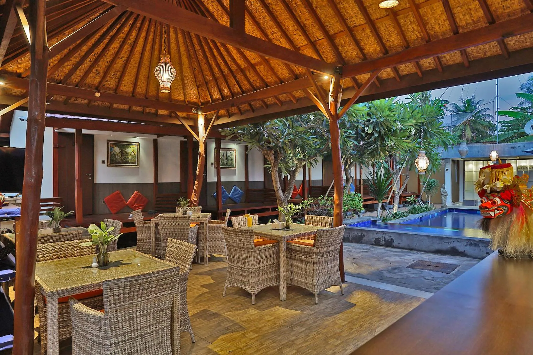 Living room in Sari Gili Bungalow