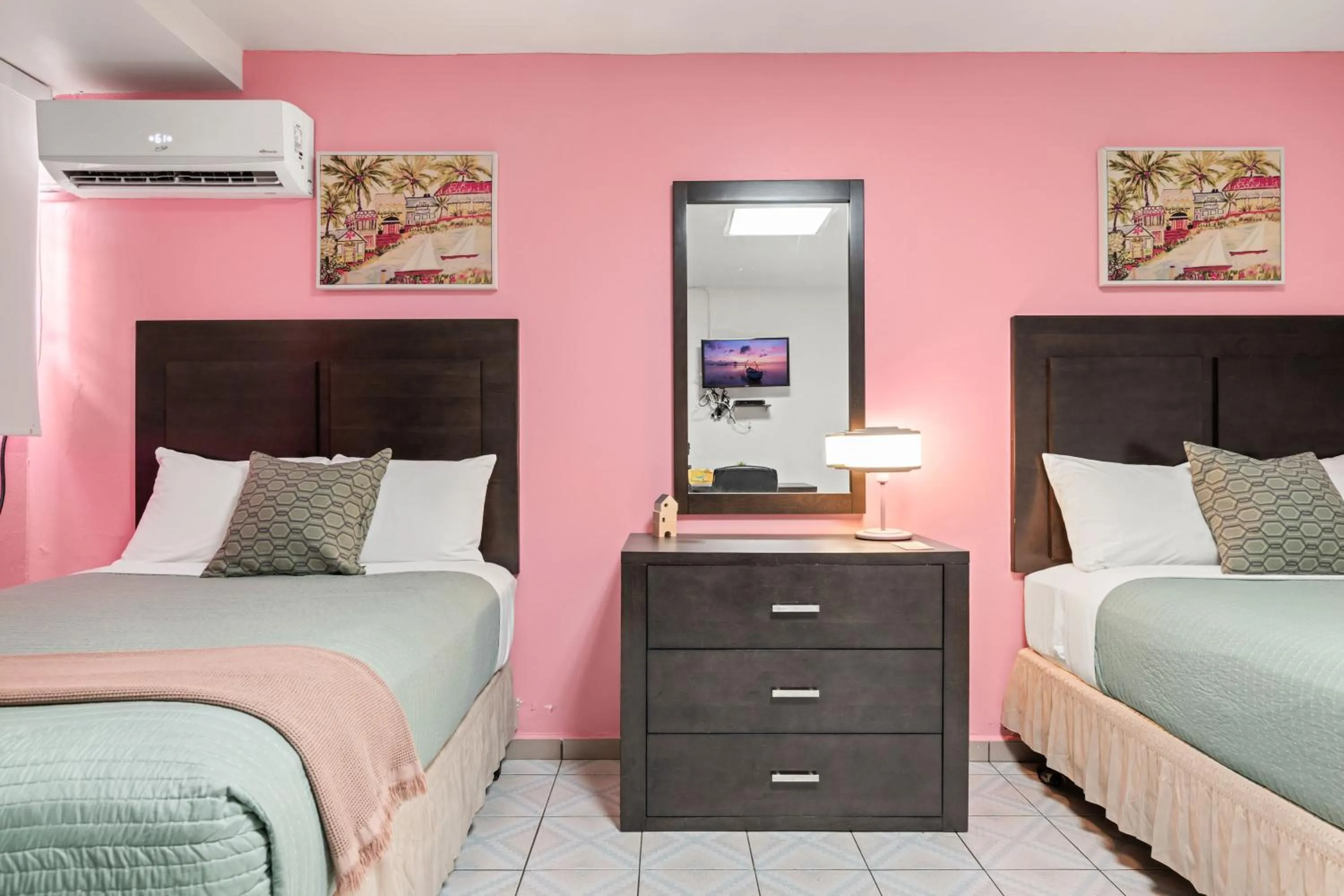 Bed in Borinquen Beach Inn