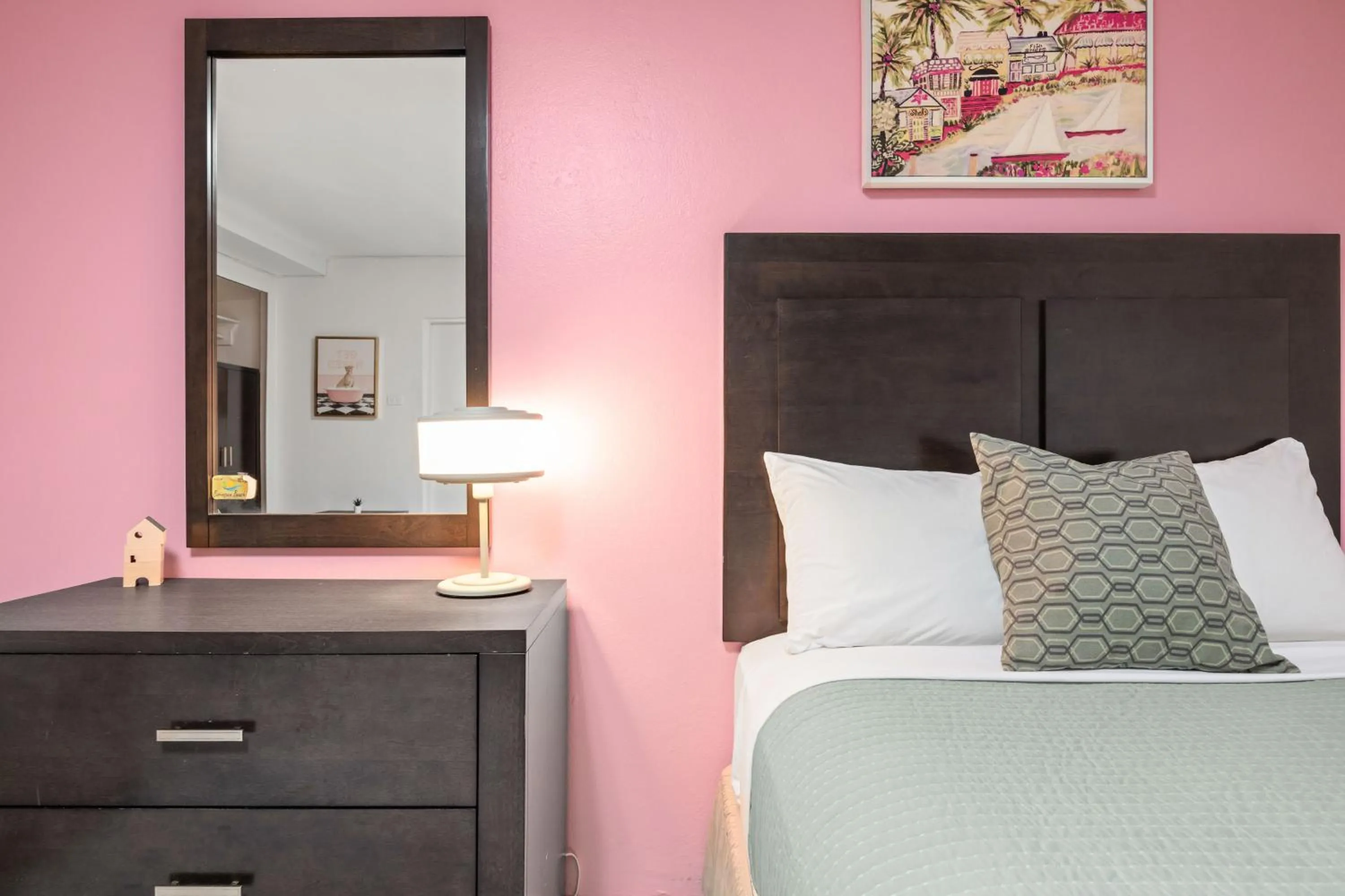 Bed in Borinquen Beach Inn