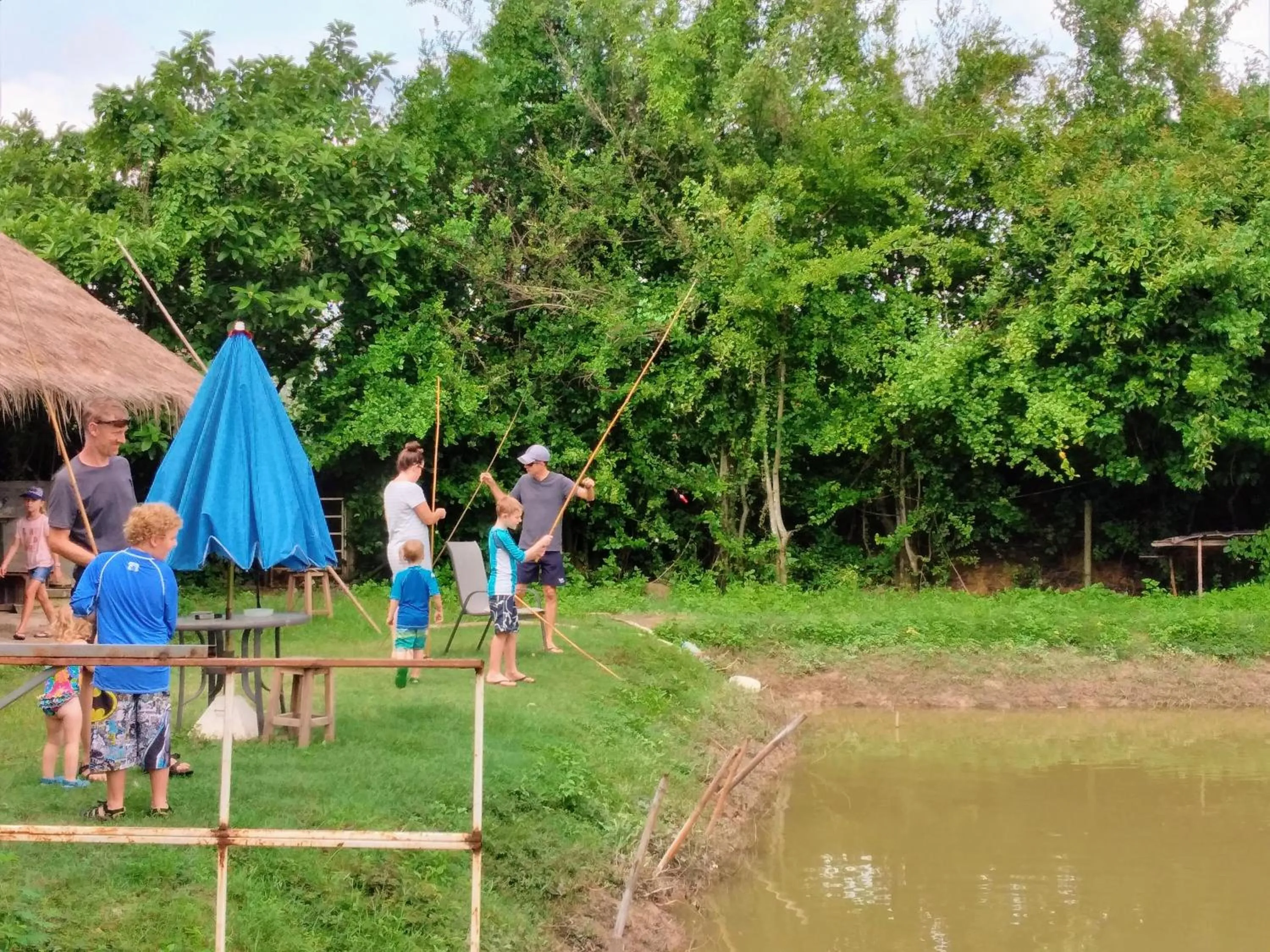 Fishing in Rungnara pool villa