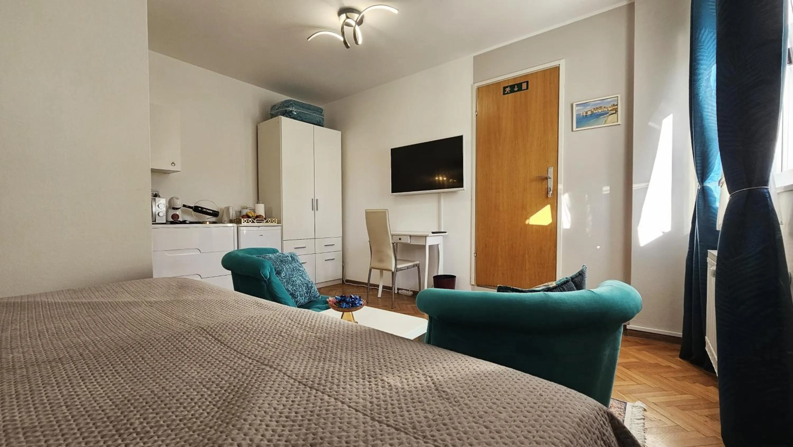 Bed in Adria Apartments and Rooms