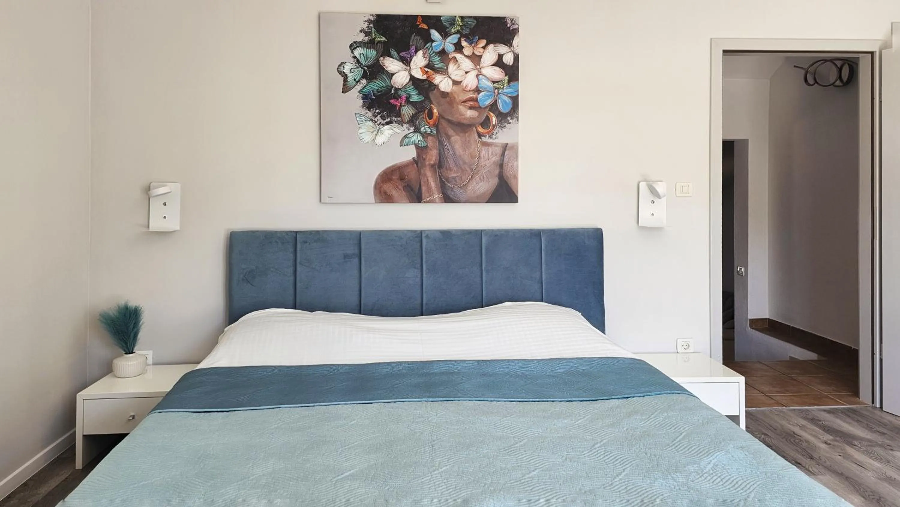 Bed in Adria Apartments and Rooms