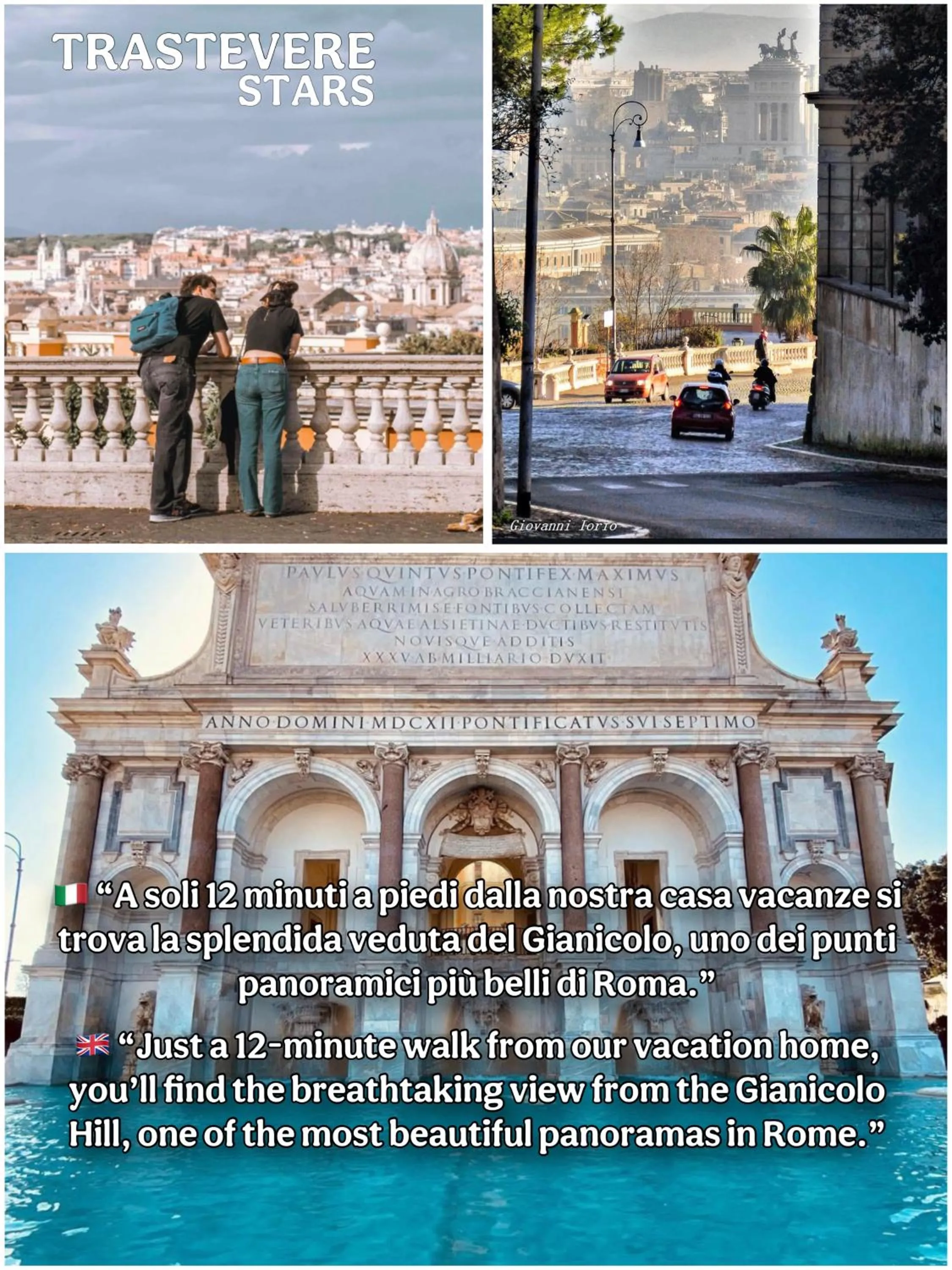 Landmark view in Trastevere Stars