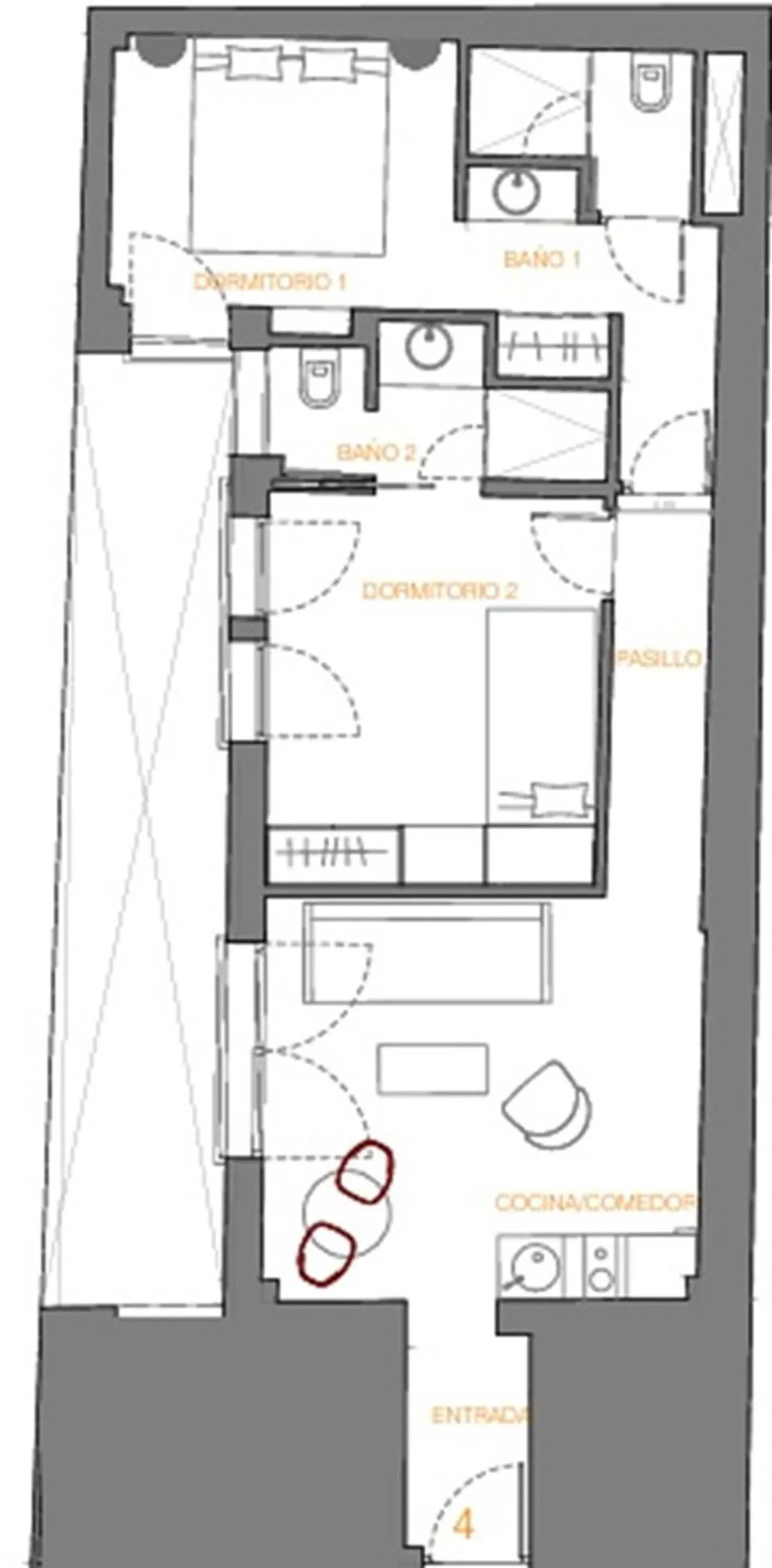 Floor plan in Amor de Dios 17 Boutique Apartments