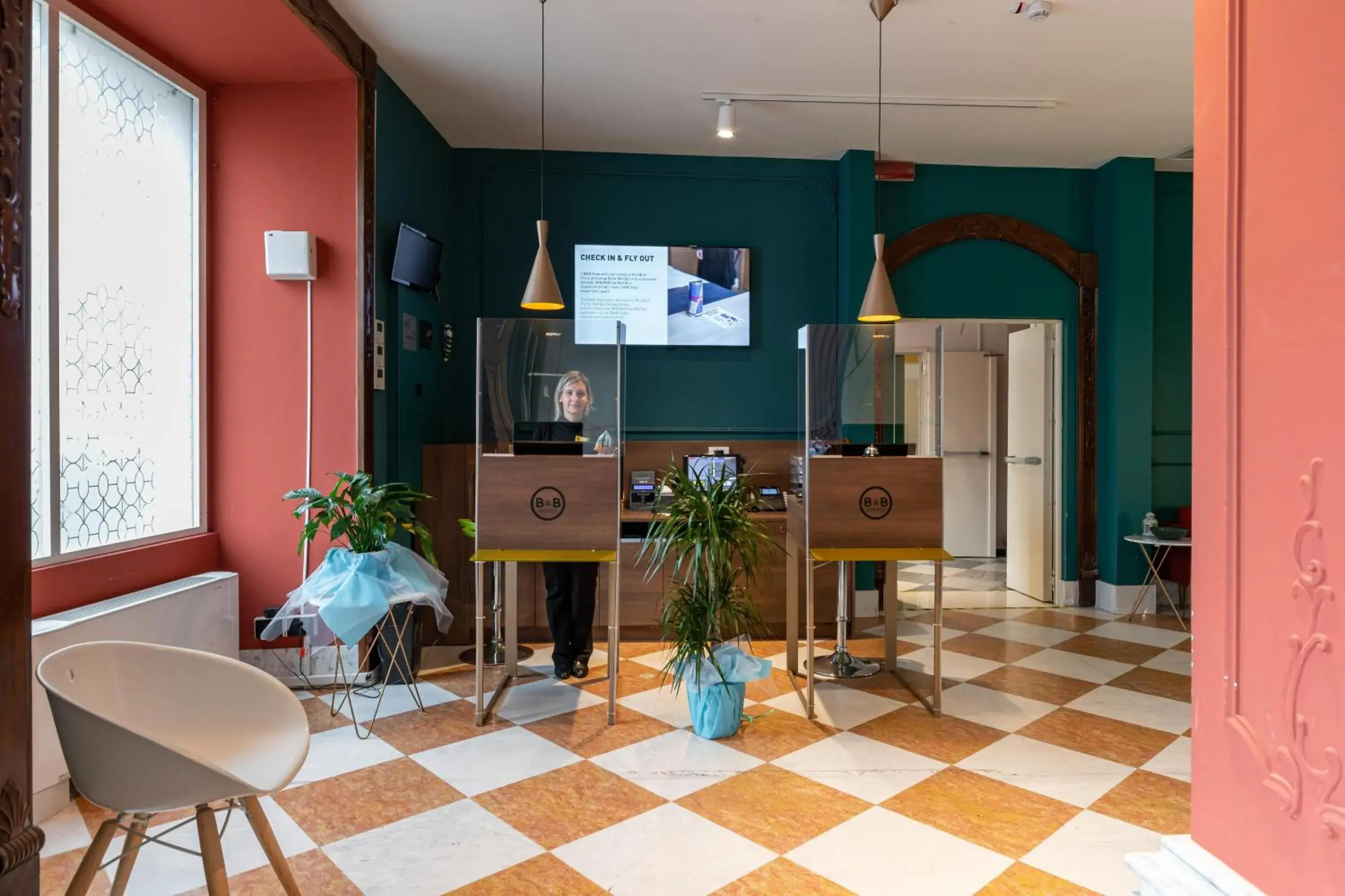 Lobby or reception in B&B Hotel Genova Principe Lobby or reception in B&B Hotel Genova Principe