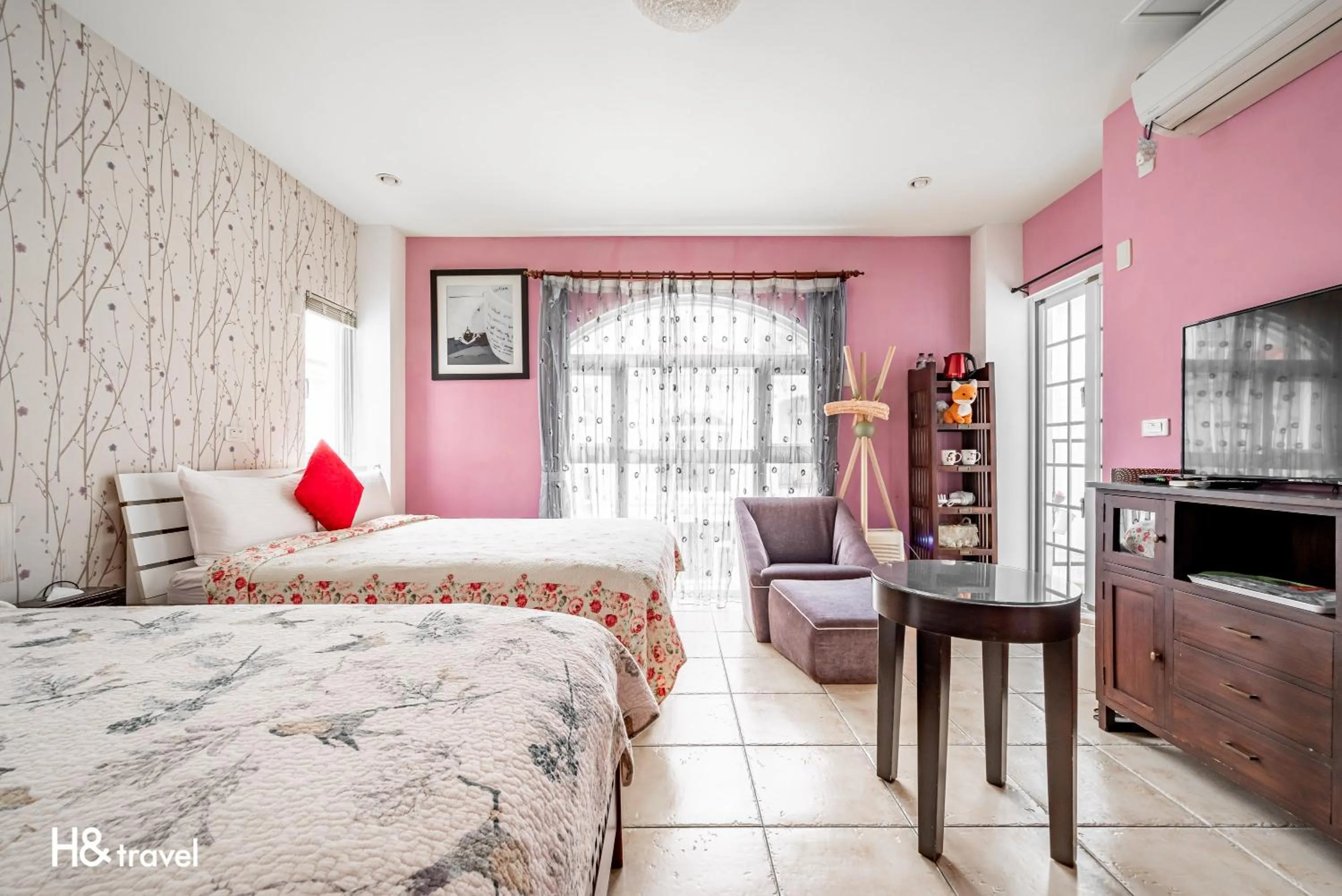 On site, Bed in White Cotton Candy Homestay