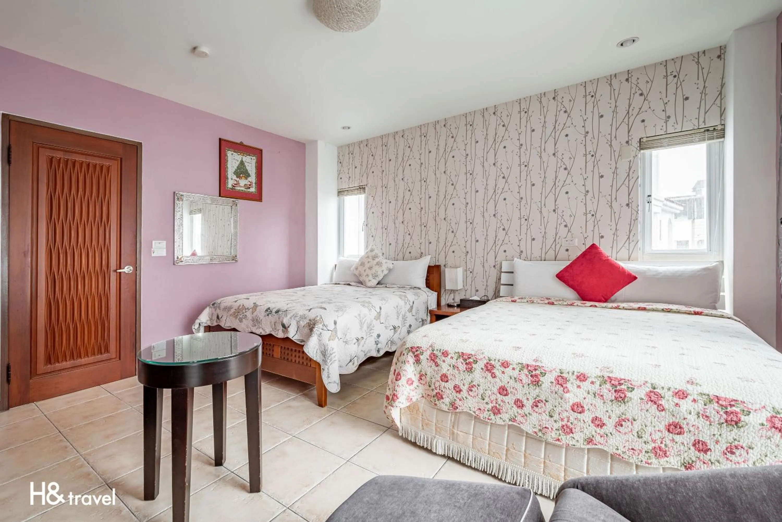 On site, Bed in White Cotton Candy Homestay