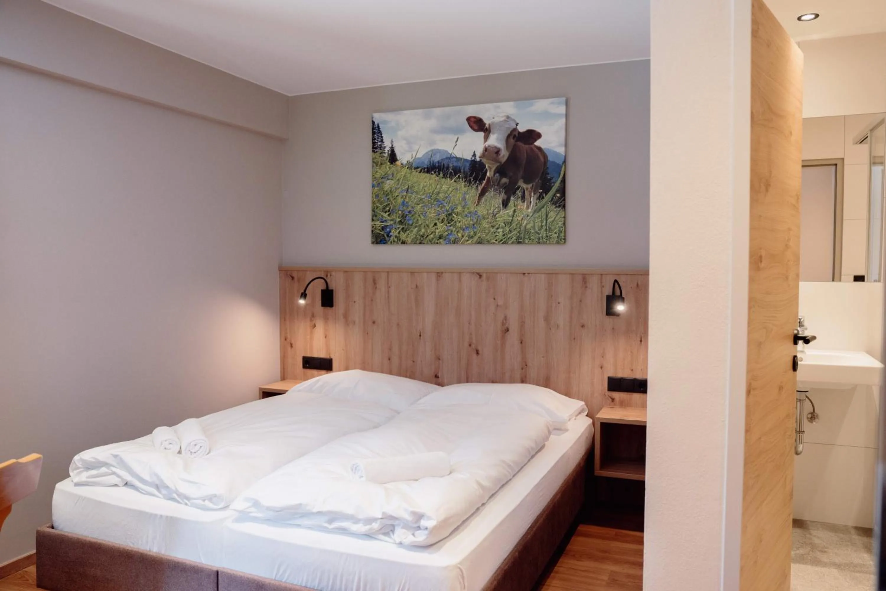 Bathroom, Bed in Das Filzmoos