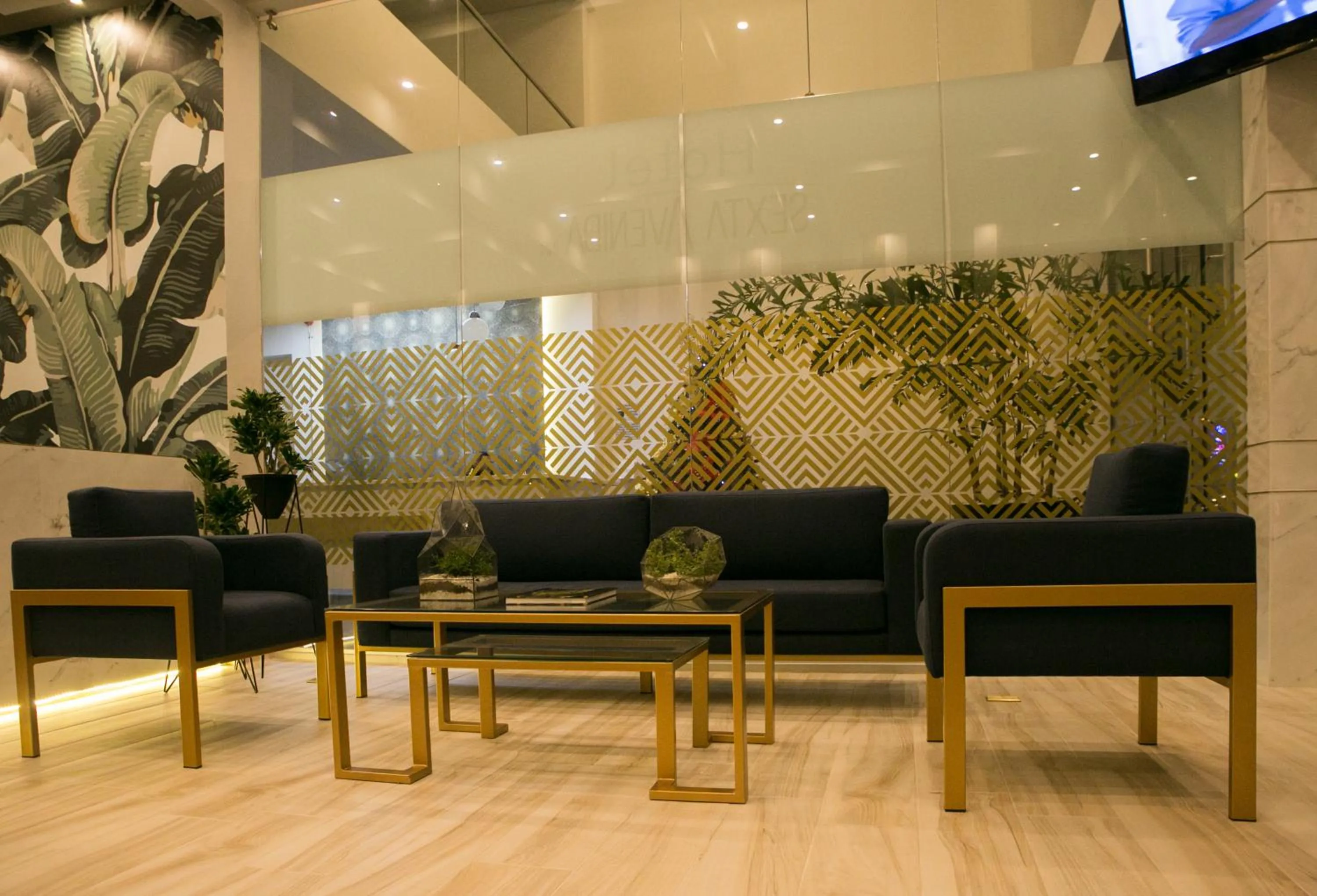 Communal lounge/ TV room in Hotel Sexta Avenida Inn