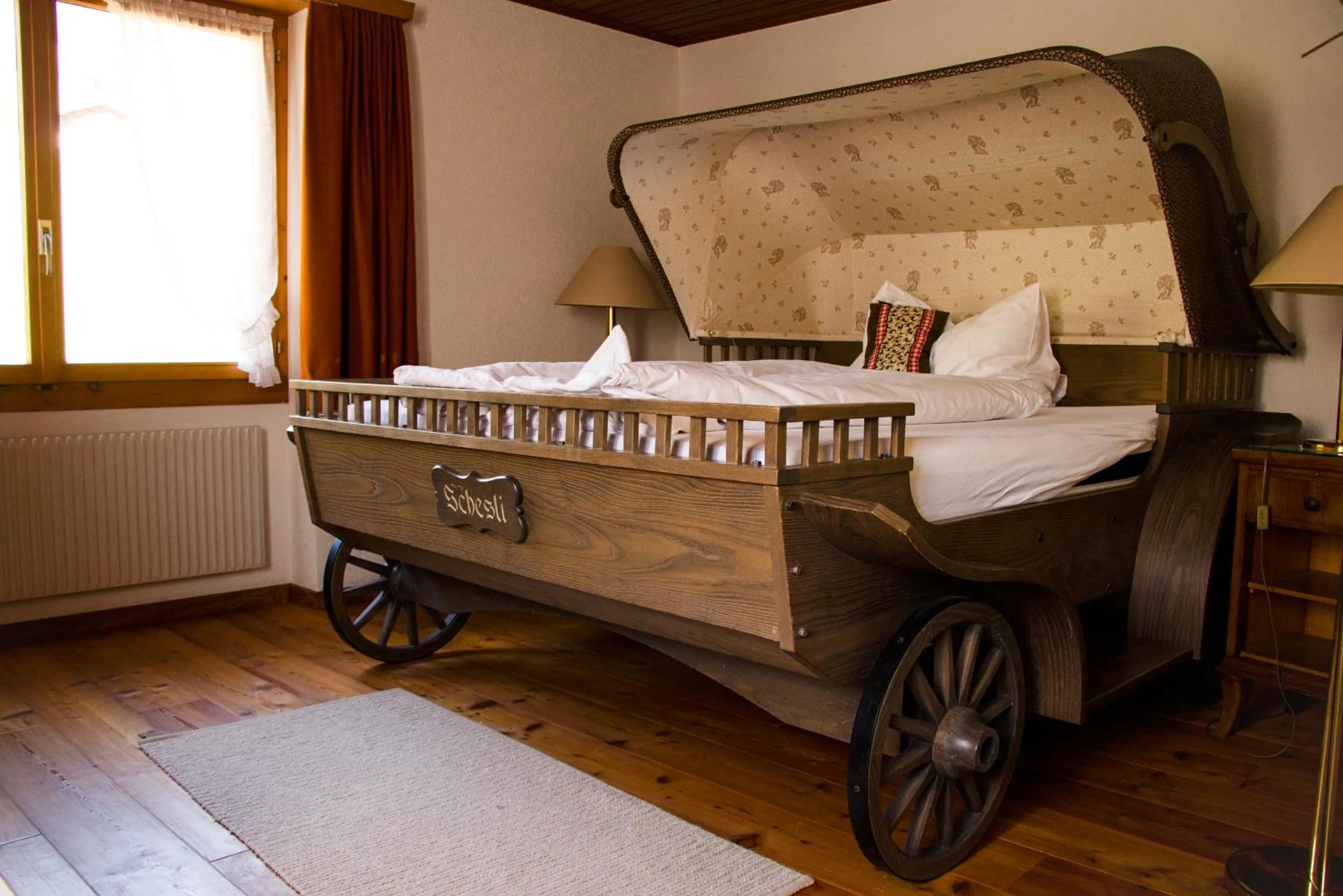 Bed in Hotel Rothorn Vintage-Style