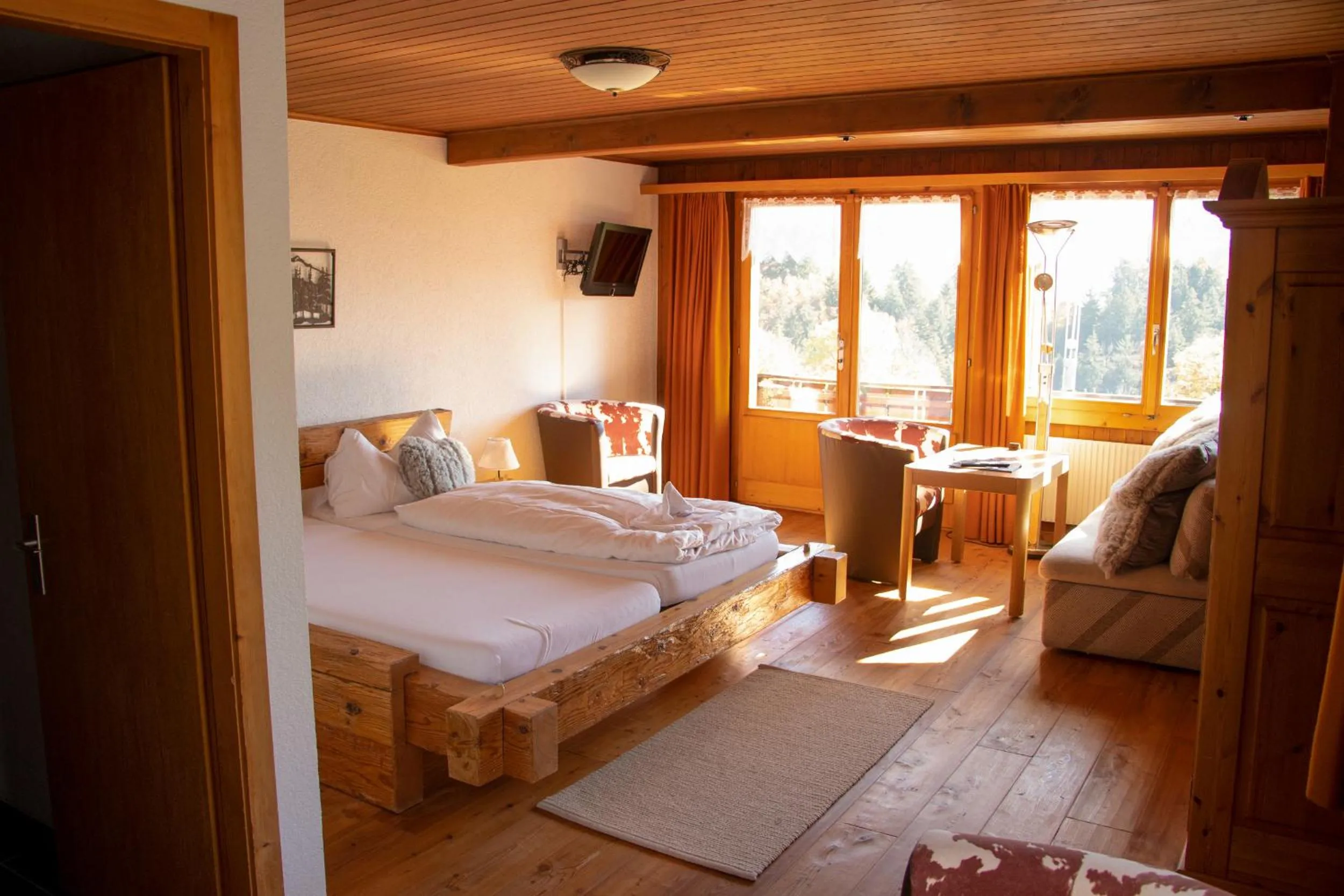 Bed in Hotel Rothorn Vintage-Style