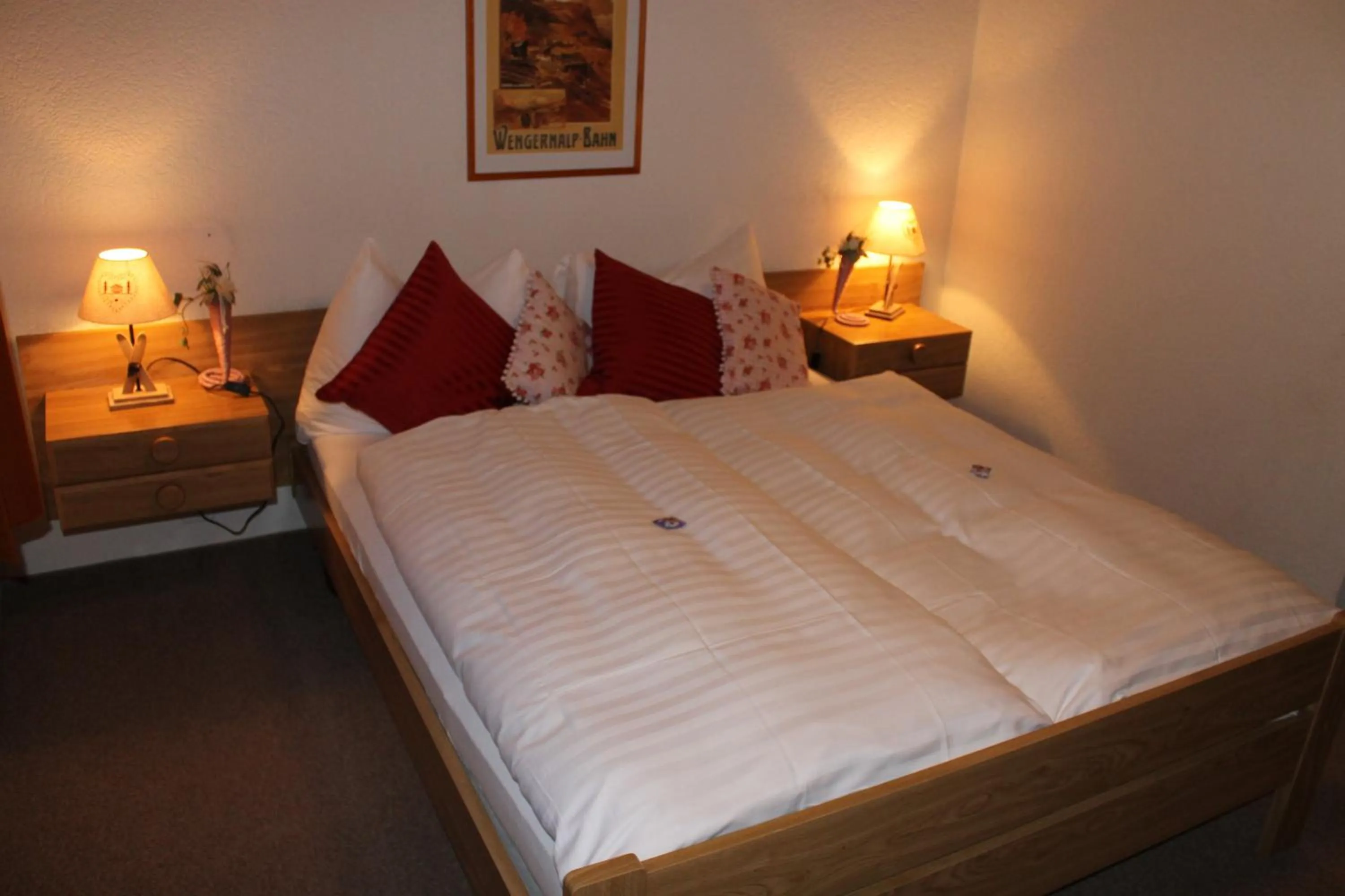 Bed in Hotel Rothorn Vintage-Style