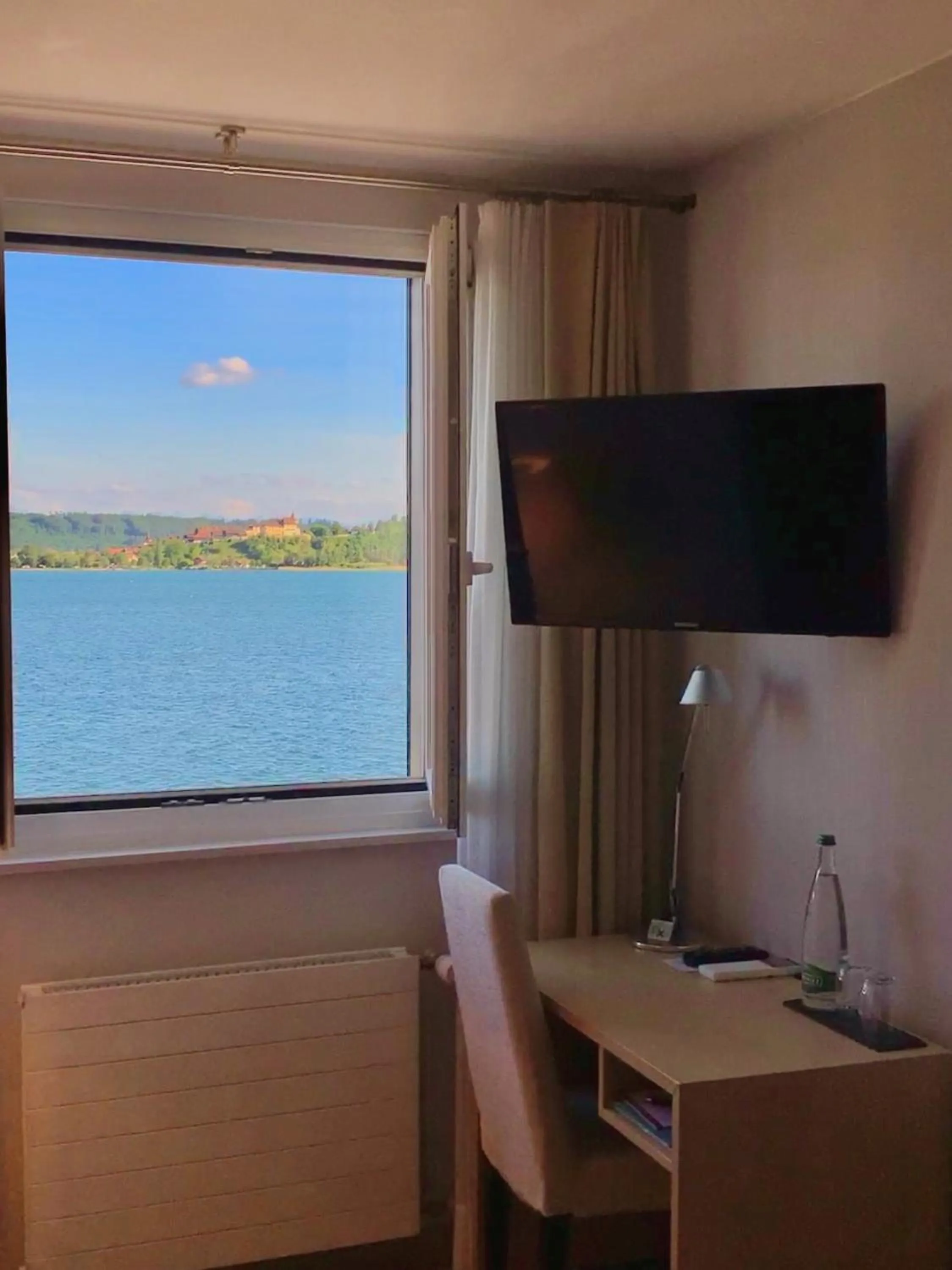 Communal lounge/ TV room in Hotel Jean-Jacques Rousseau