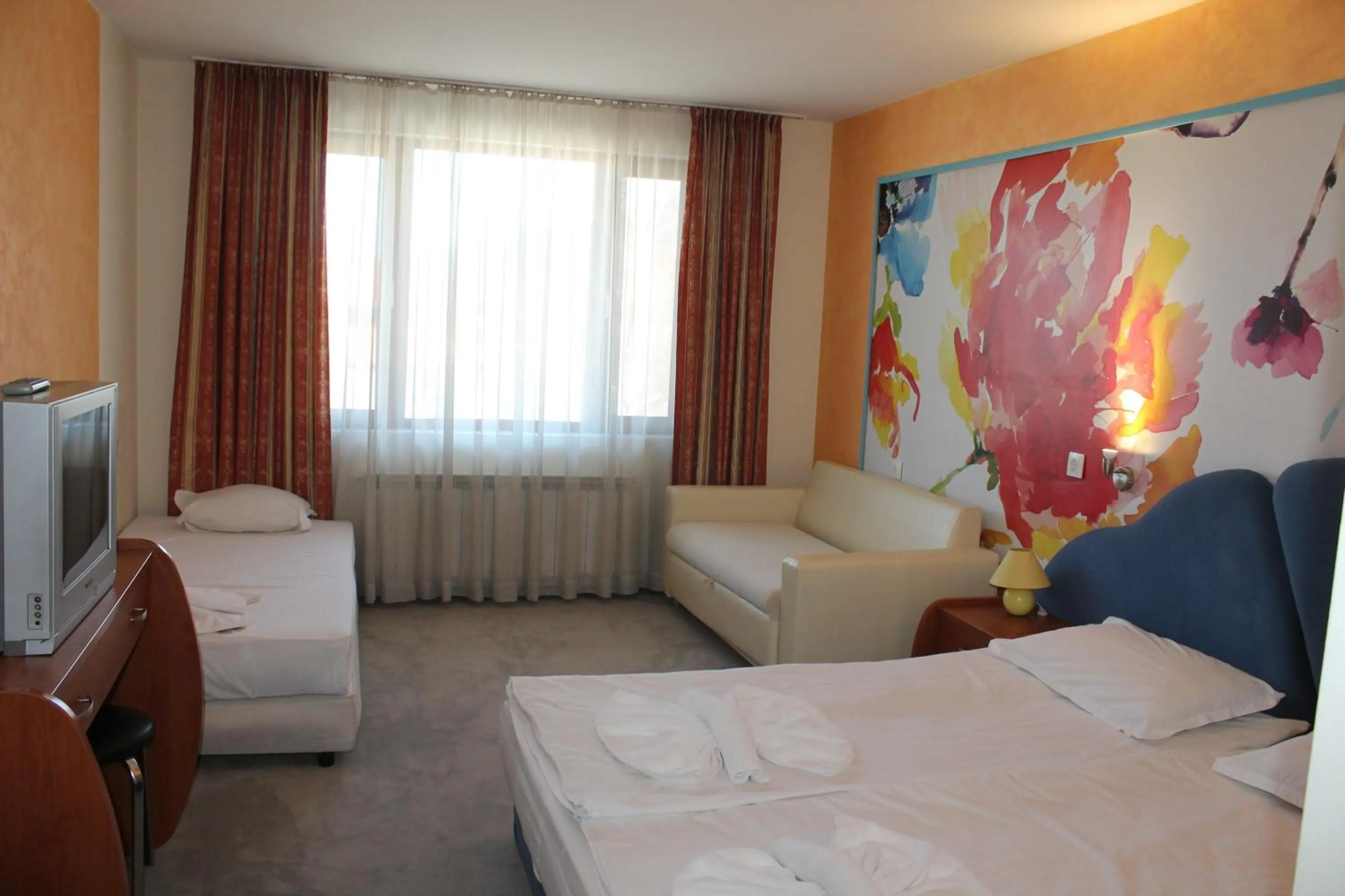 Bed in Elegant Hotel