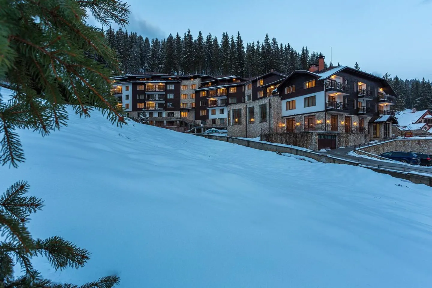 Facade/entrance in The Stream Resort Pamporovo