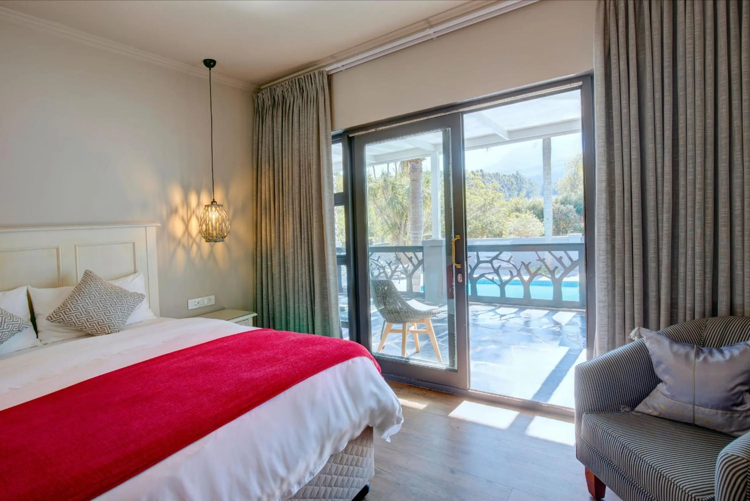 Pool view, Bed in Amour Guest House