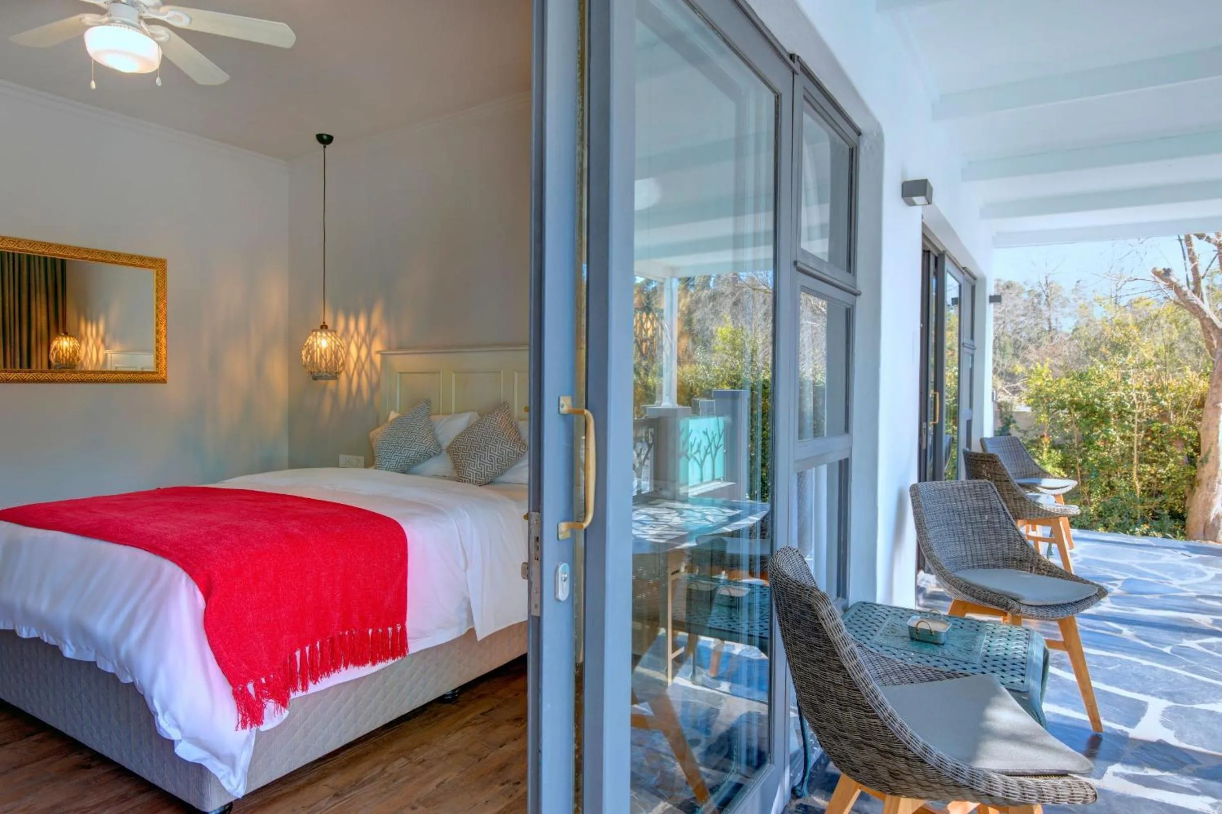 Patio, Bed in Amour Guest House