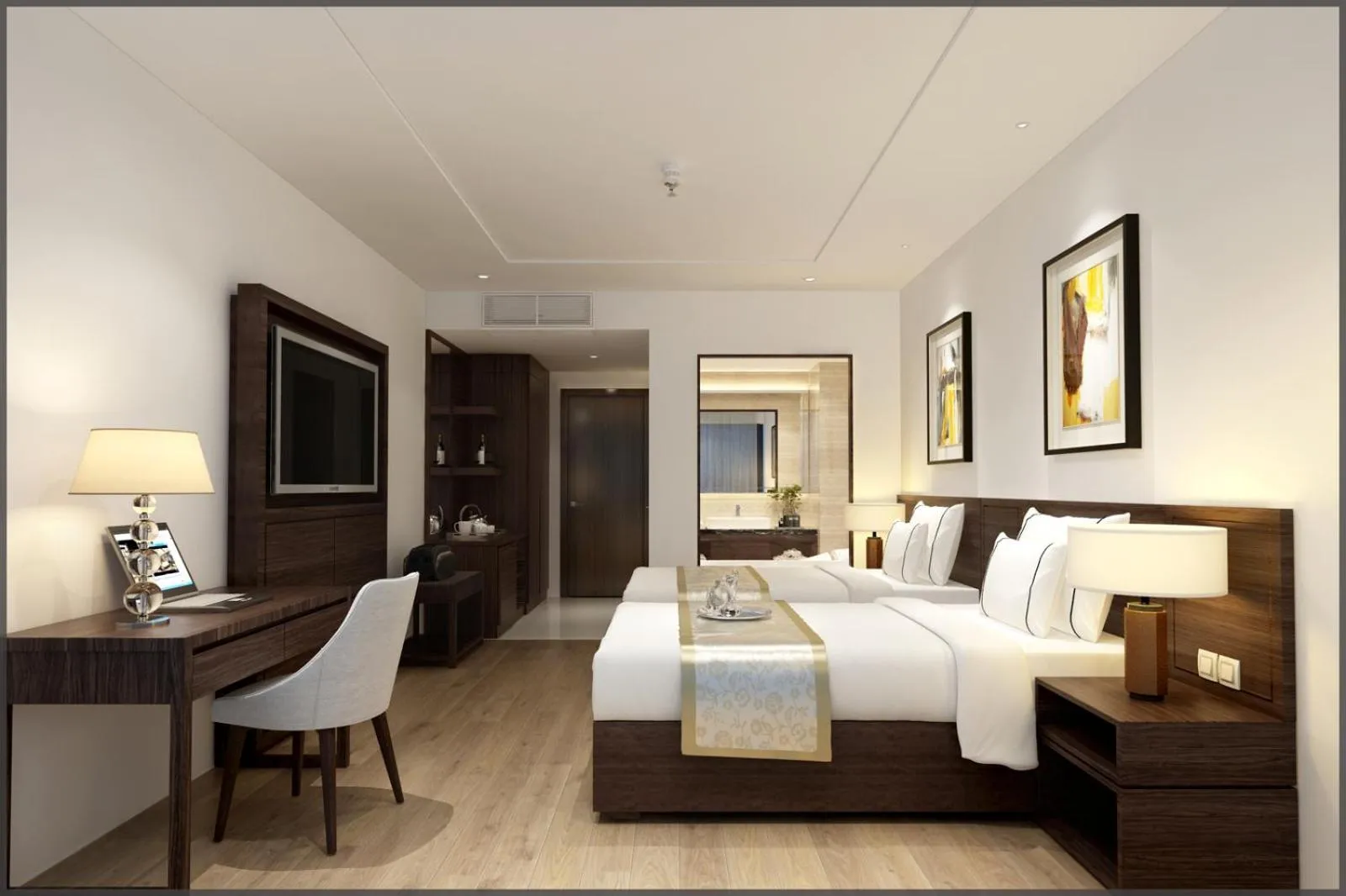 Photo of the whole room, Bed in Phu Cuong Beach Hotel