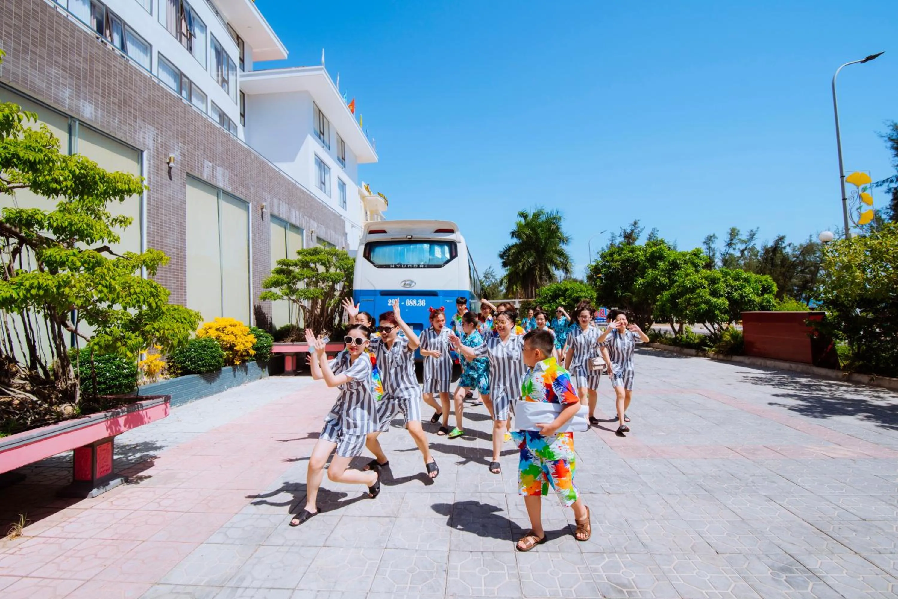 People in Phu Cuong Beach Hotel