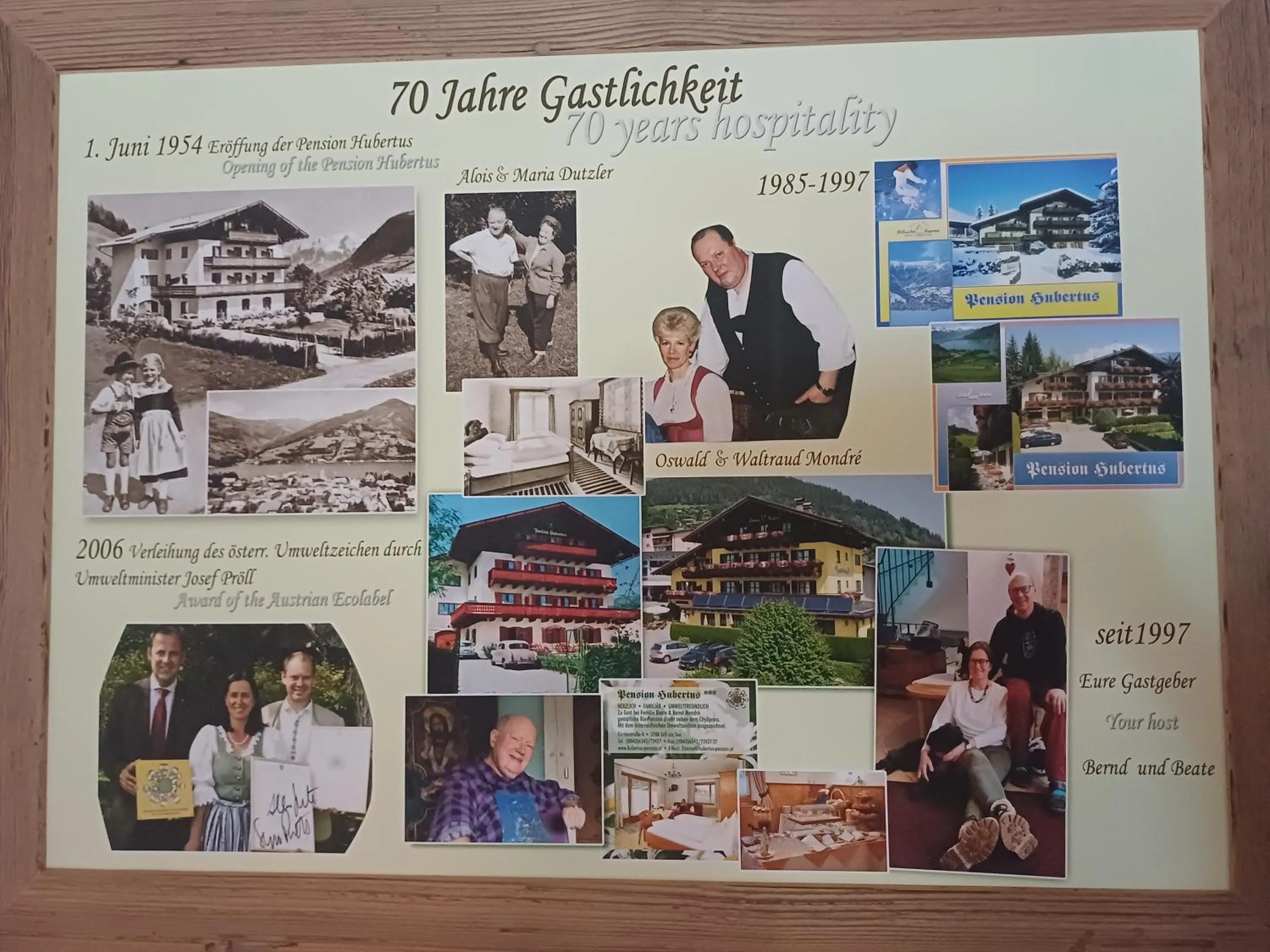 Certificate/Award in Hotel Pension Hubertus