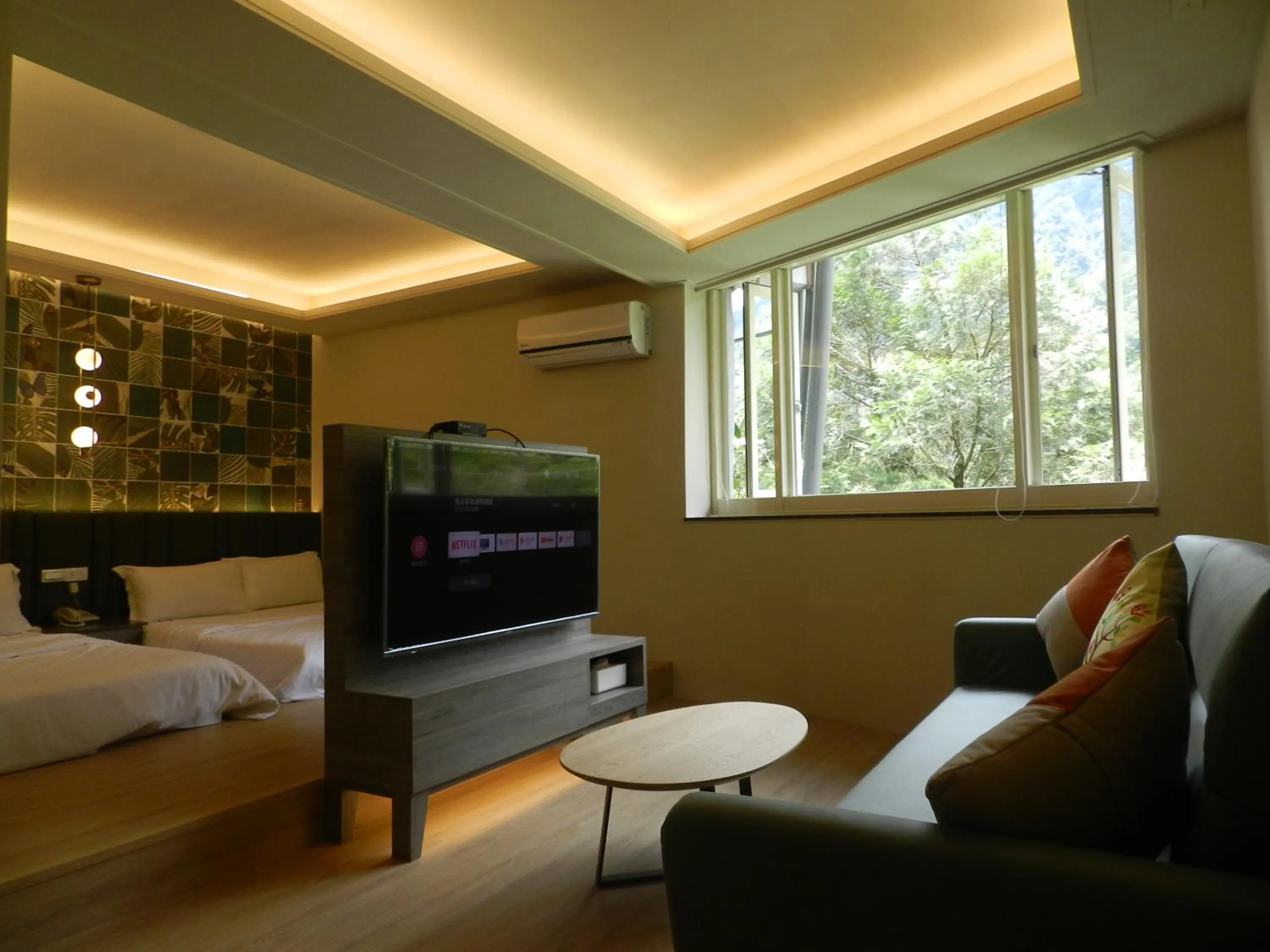 Bed in 谷關明高溫泉 Mingao Hot Spring Resort