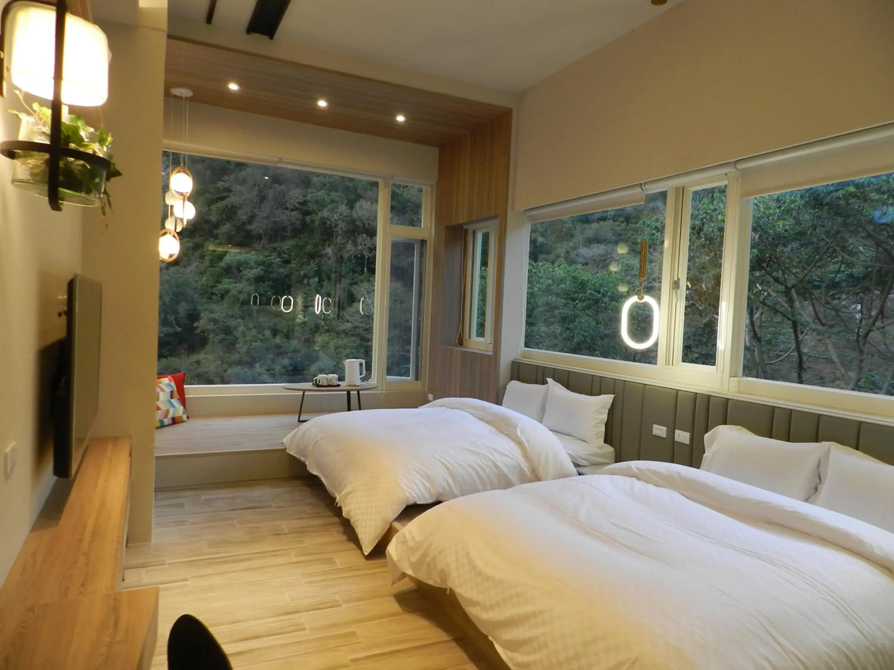 Bed in 谷關明高溫泉 Mingao Hot Spring Resort Bed in 谷關明高溫泉 Mingao Hot Spring Resort