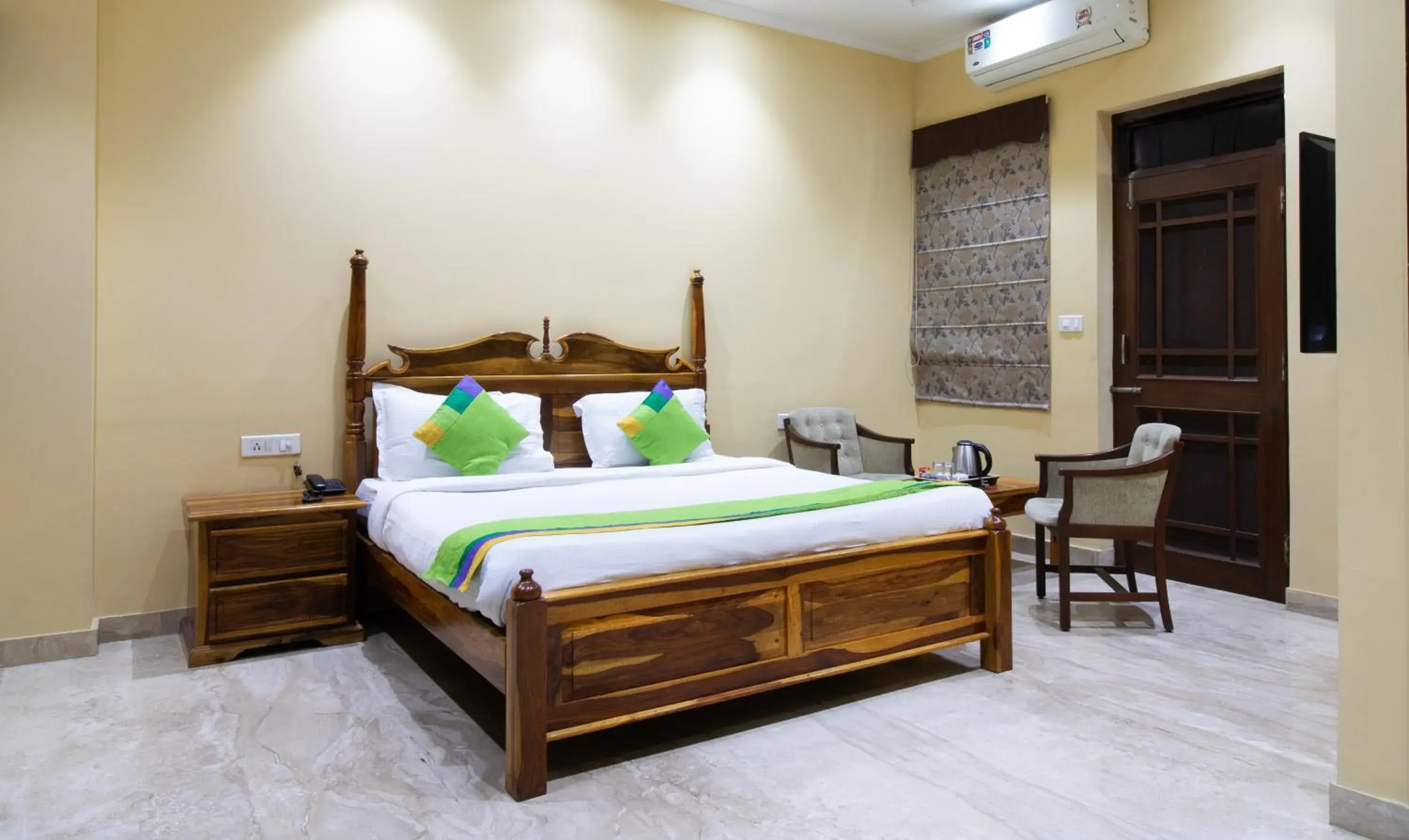 Bedroom, Bed in Treebo The Anchorage Malviya Nagar Bedroom, Bed in Treebo The Anchorage Malviya Nagar