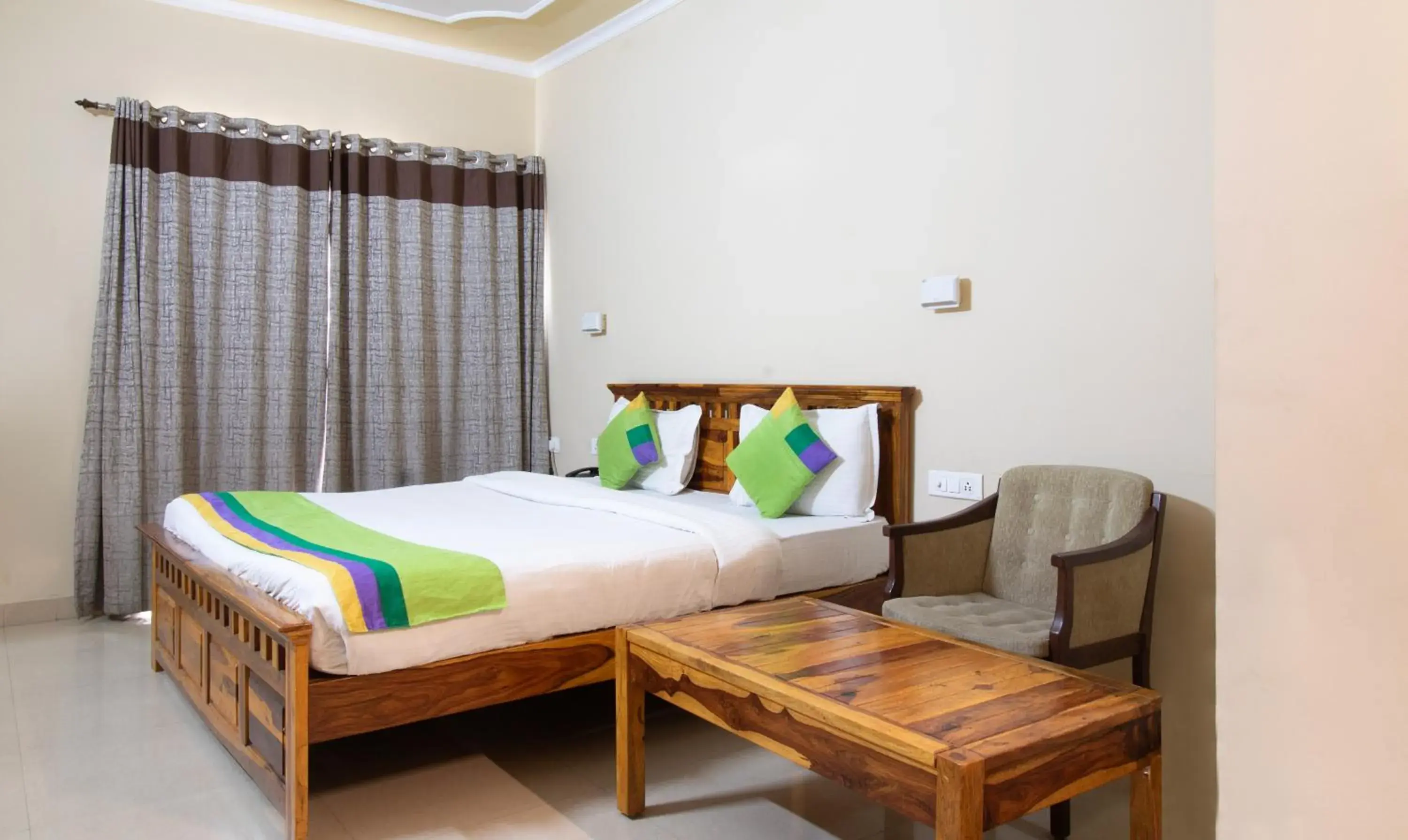 Bedroom, Bed in Treebo The Anchorage Malviya Nagar Bedroom, Bed in Treebo The Anchorage Malviya Nagar