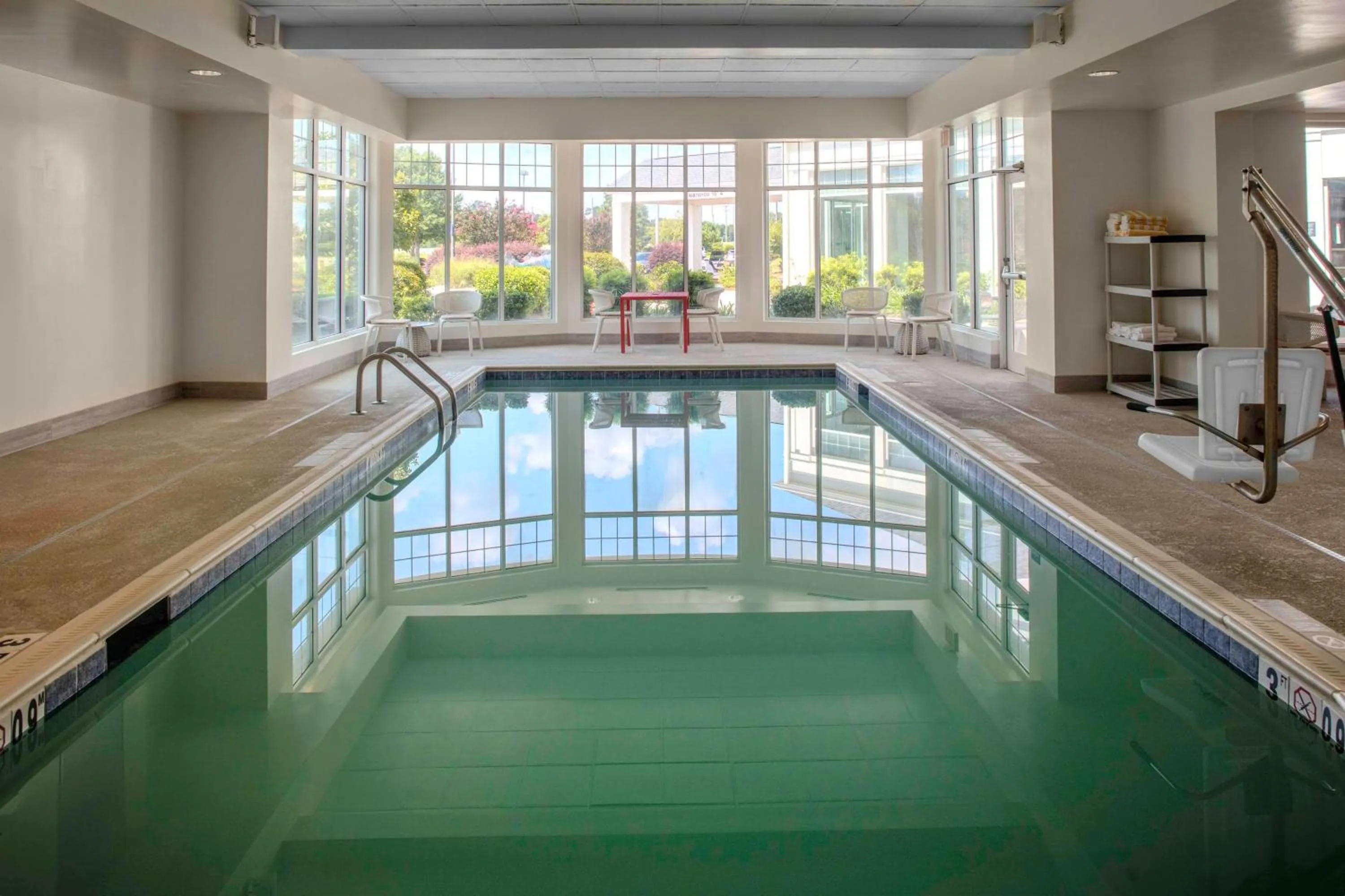 Pool view in Hilton Garden Inn Roanoke Rapids