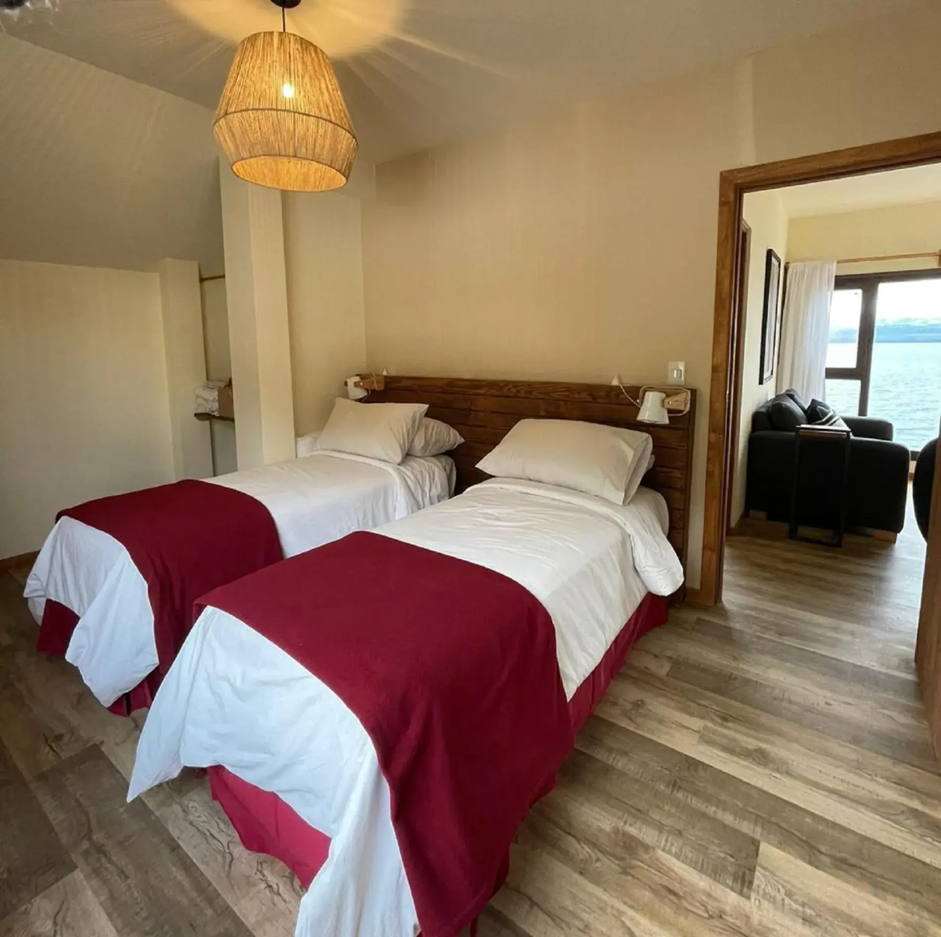 Bedroom, Bed in Hostería Nórdico Lake Bedroom, Bed in Hostería Nórdico Lake