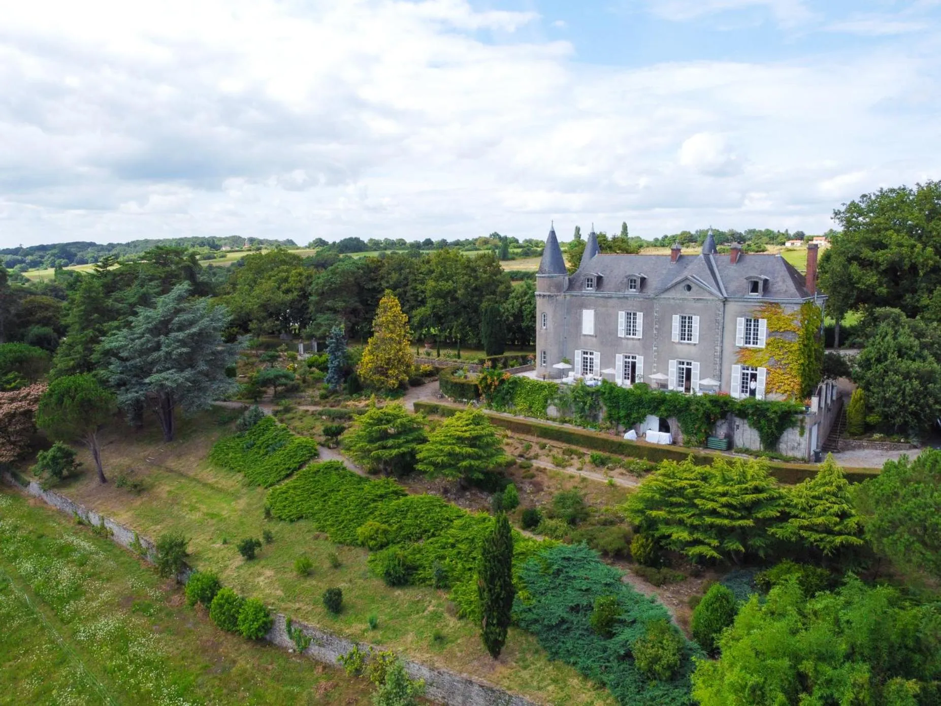 Bird's eye view in Château Haute Roche