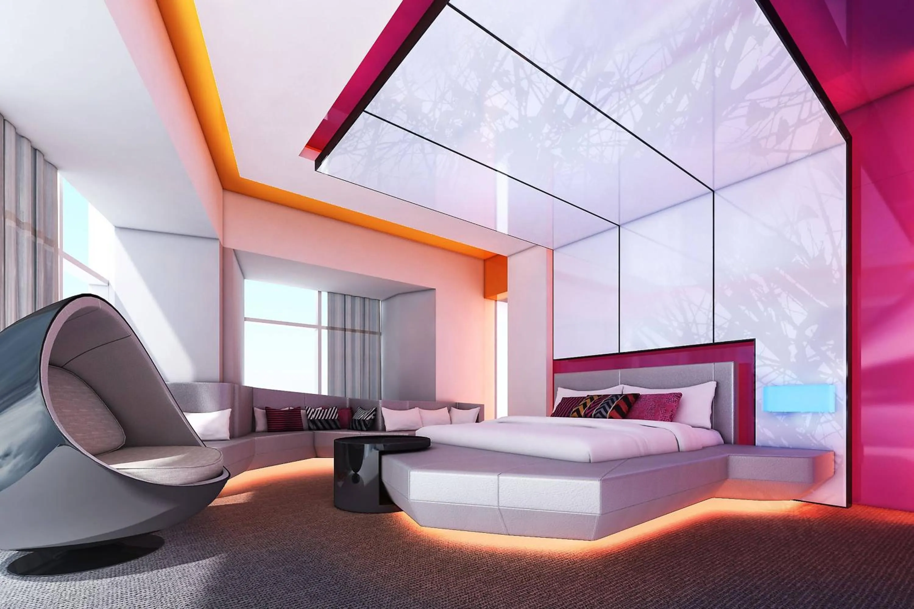 Bedroom, Bed in W Amman Hotel