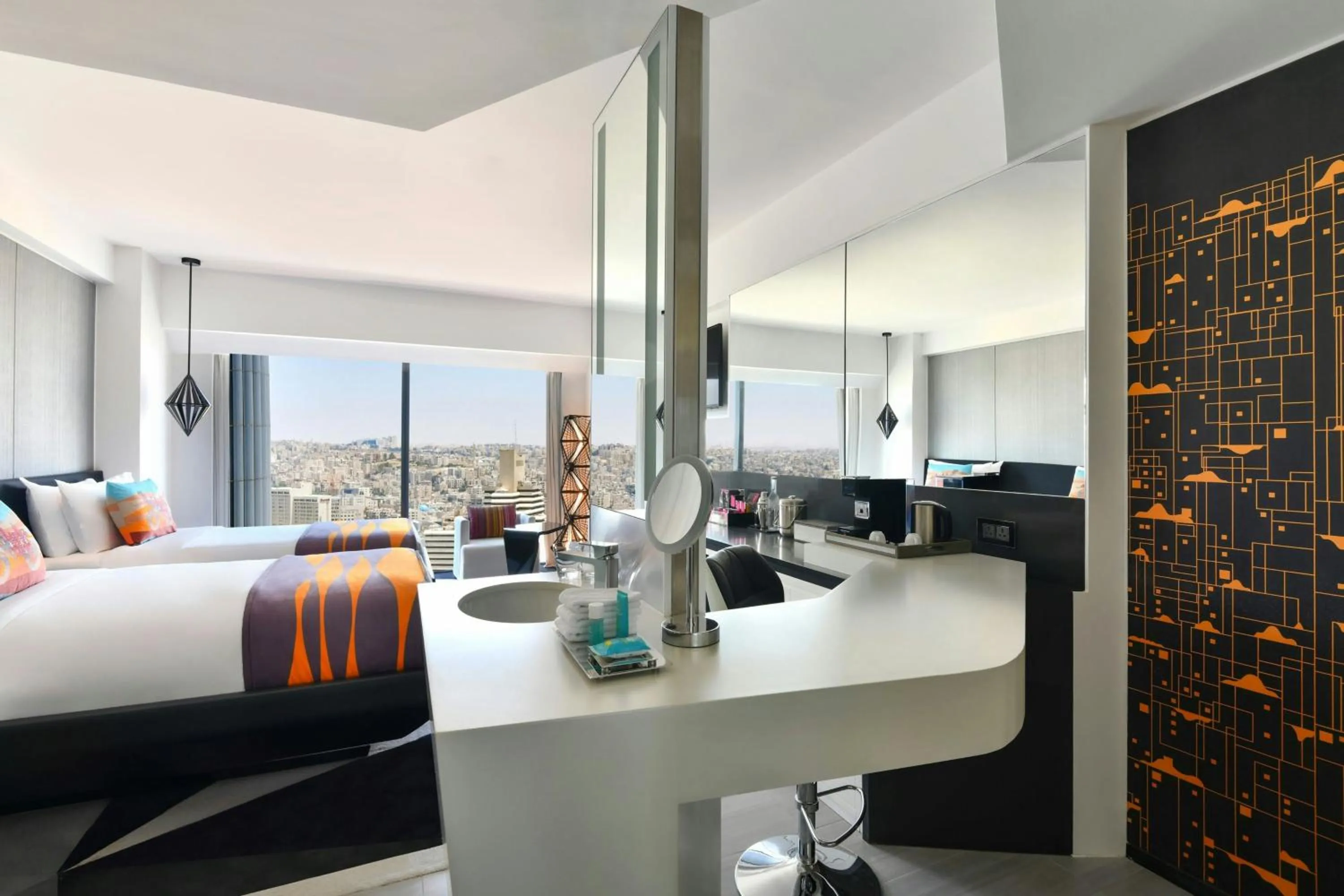 Photo of the whole room, Bed in W Amman Hotel