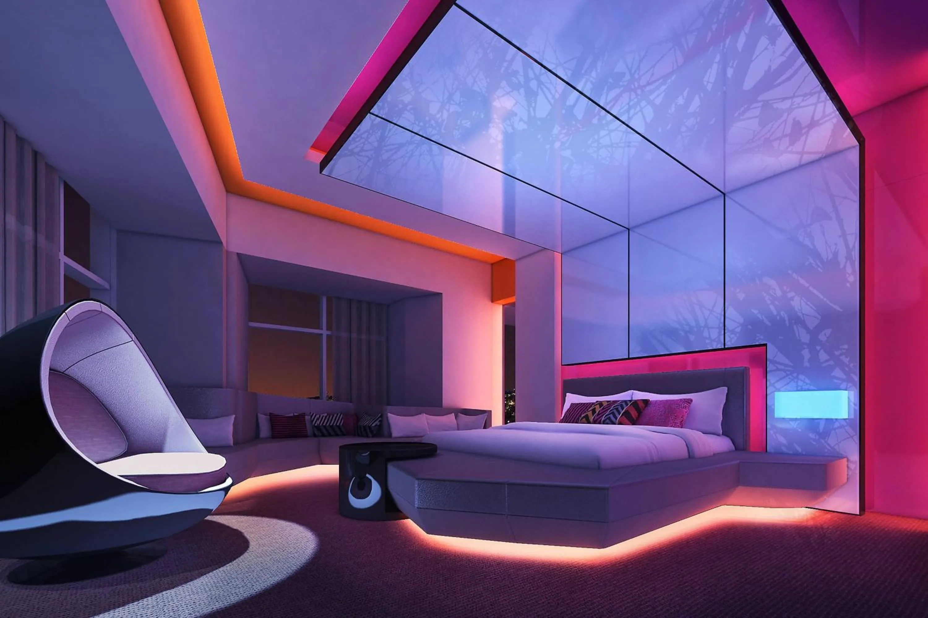 Photo of the whole room, Bed in W Amman Hotel