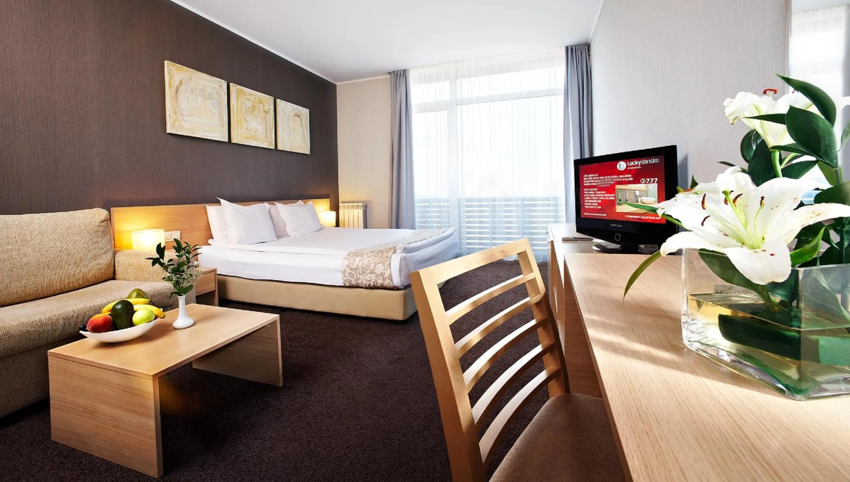 Bed in Lucky Bansko Aparthotel SPA & Relax