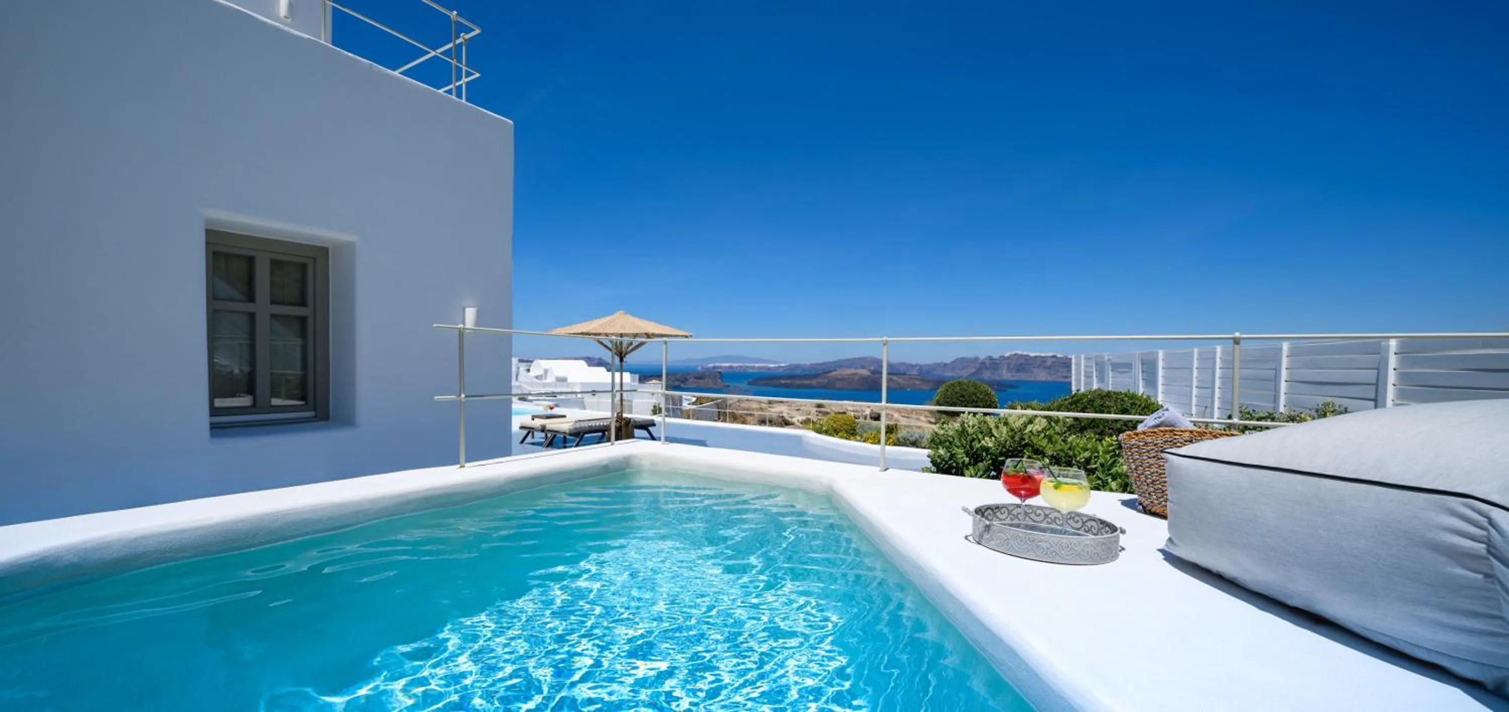 Pool view in CAPE 9 Villas & Suites