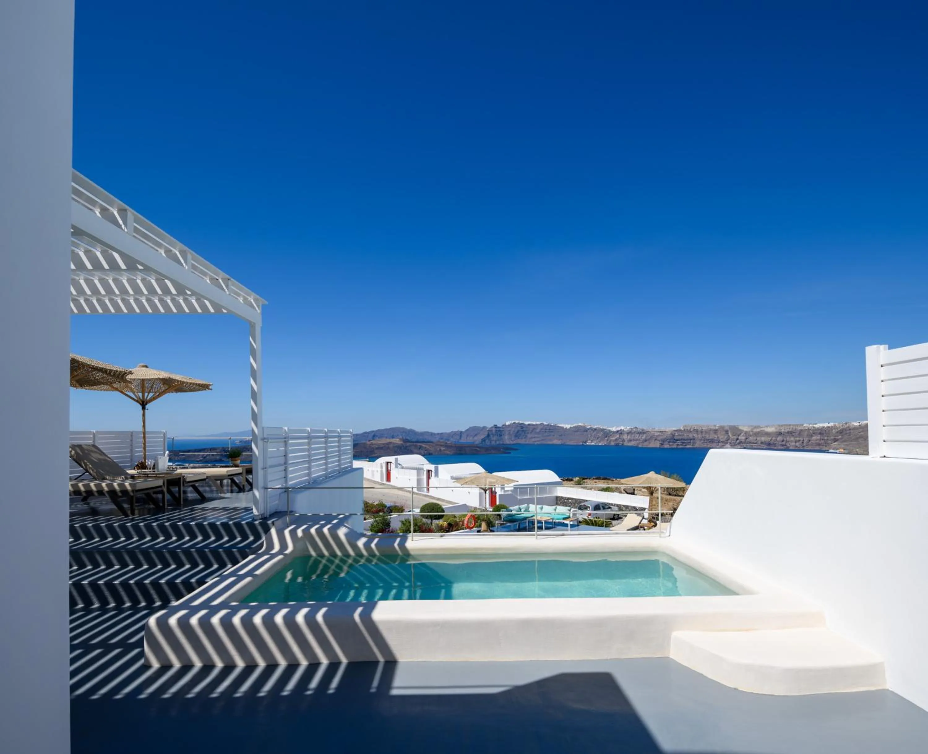 Pool view in CAPE 9 Villas & Suites