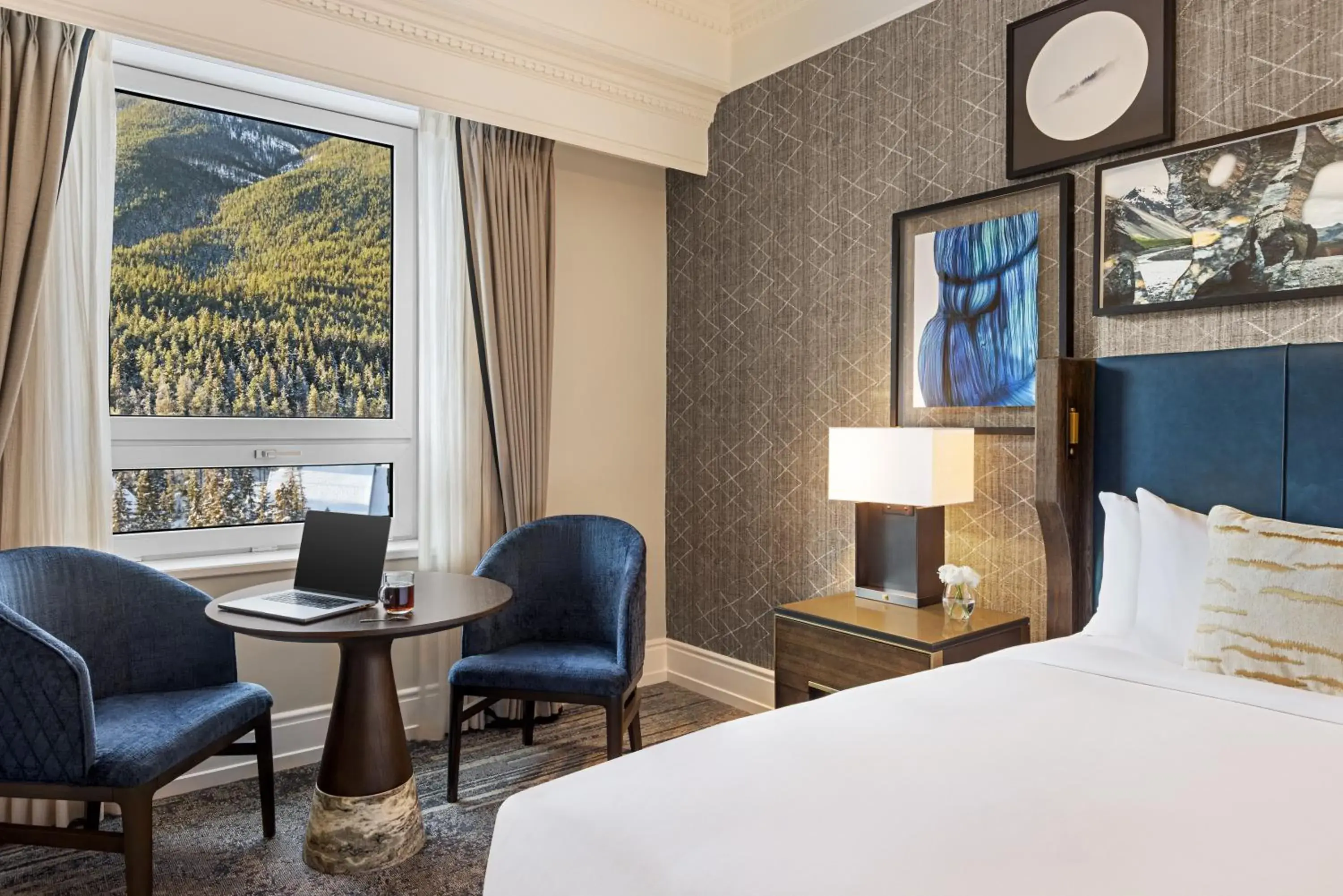 View (from property/room), Bed in Fairmont Banff Springs View (from property/room), Bed in Fairmont Banff Springs