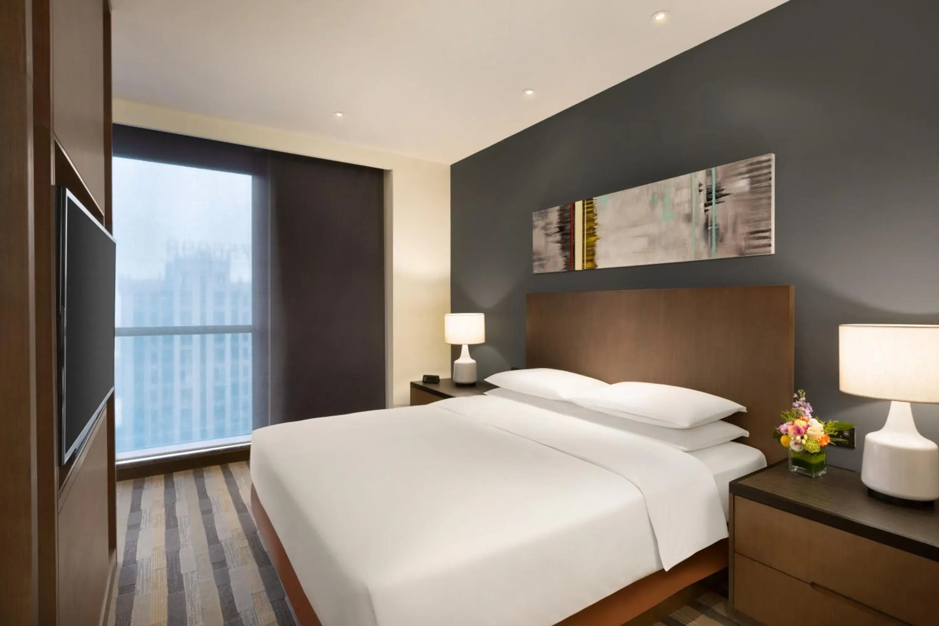 Bedroom, Bed in Hyatt House Shanghai New Hongqiao Bedroom, Bed in Hyatt House Shanghai New Hongqiao