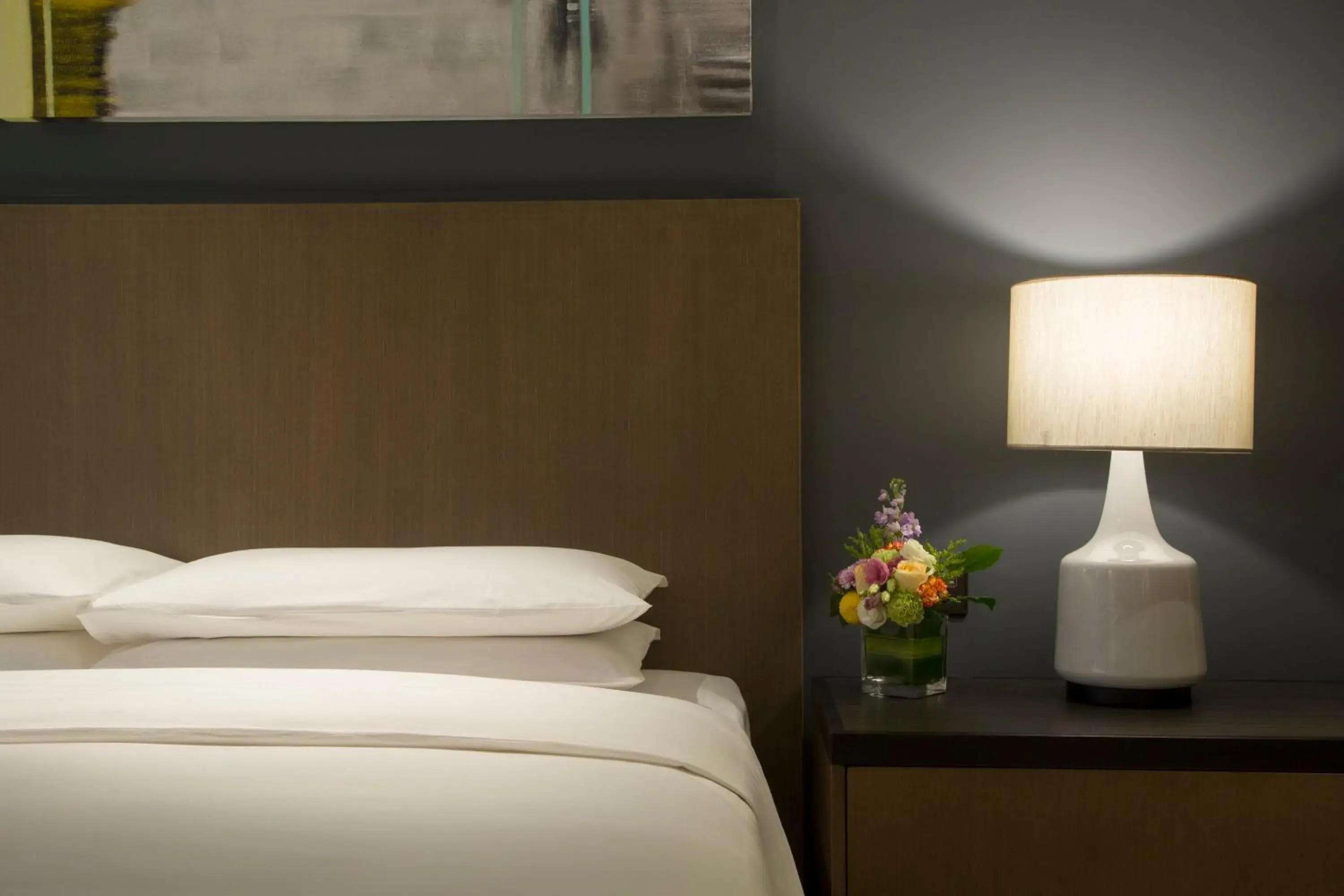 Bed in Hyatt House Shanghai New Hongqiao Bed in Hyatt House Shanghai New Hongqiao