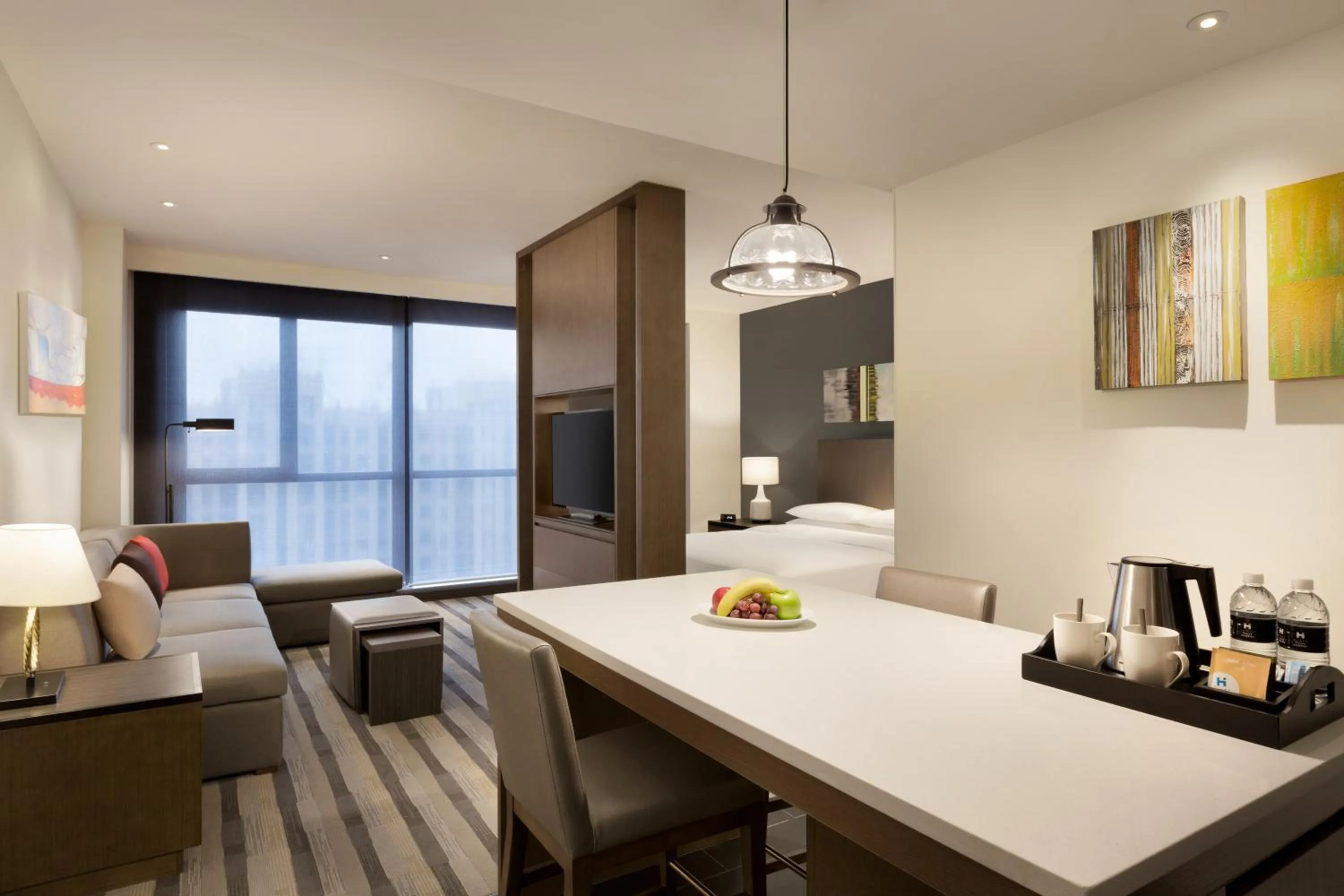 Seating area in Hyatt House Shanghai New Hongqiao