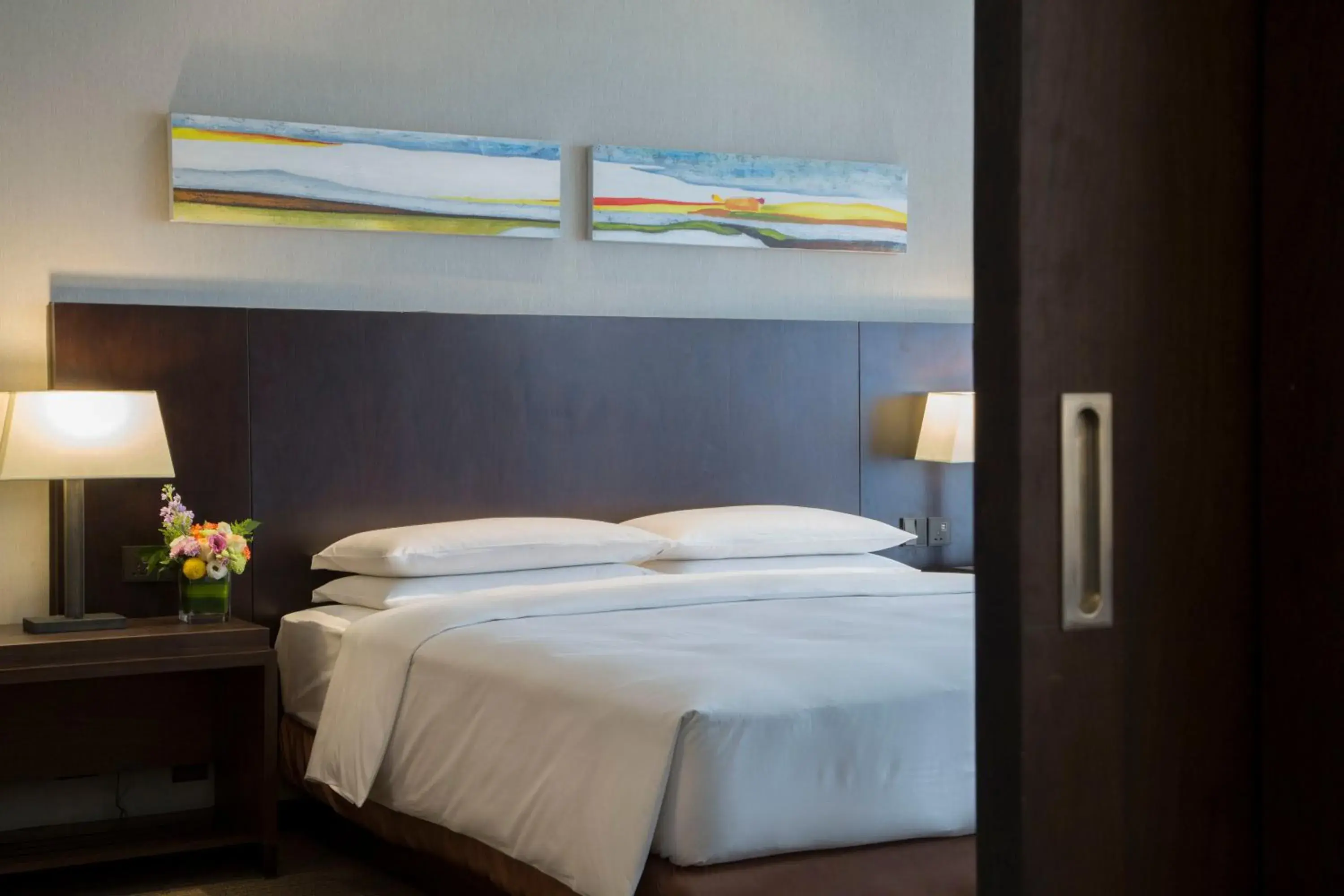 Bed in Hyatt Place Shanghai New Hongqiao Bed in Hyatt Place Shanghai New Hongqiao