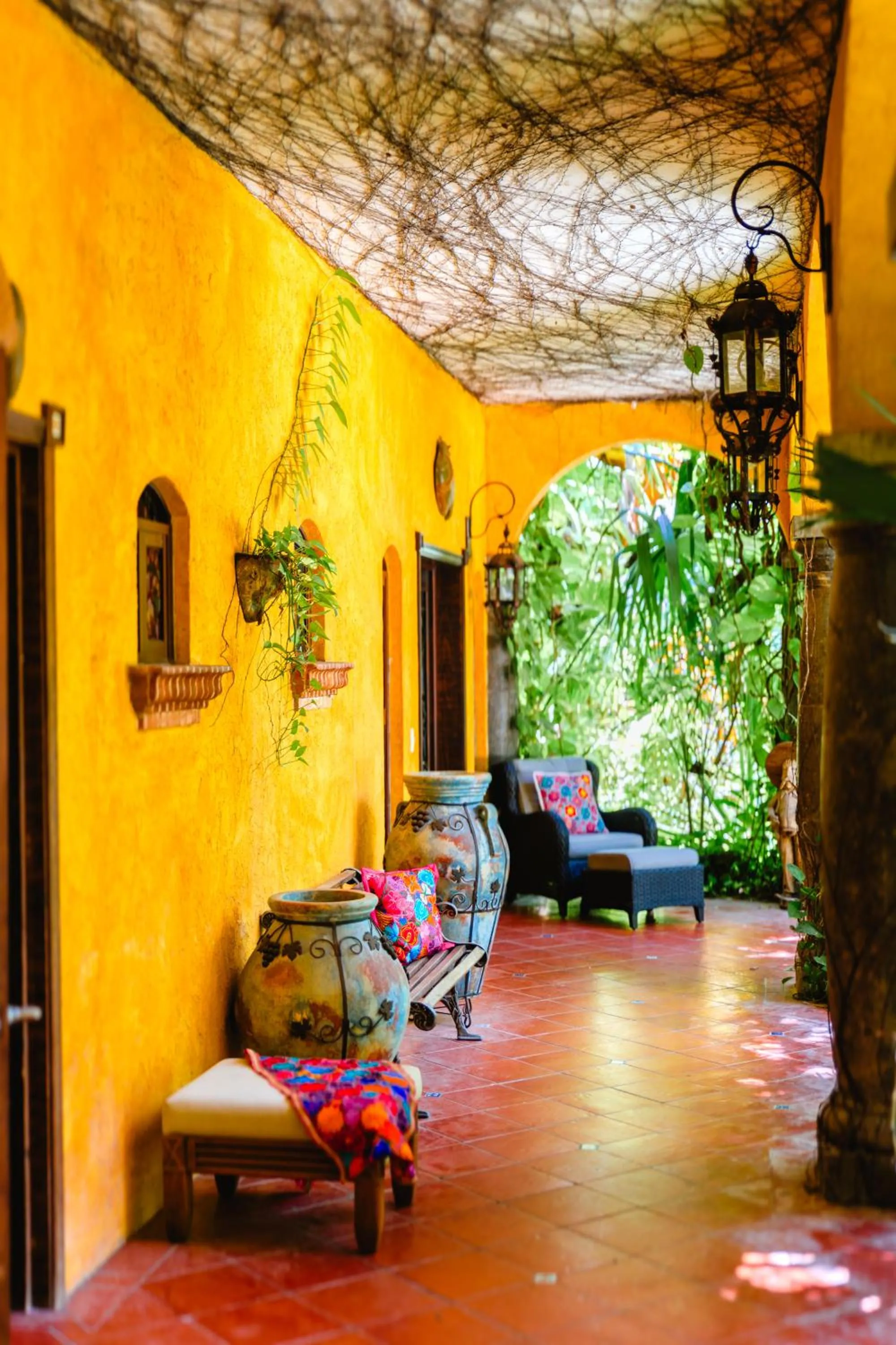 Patio in La Hacienda Hotel, at Xcaret