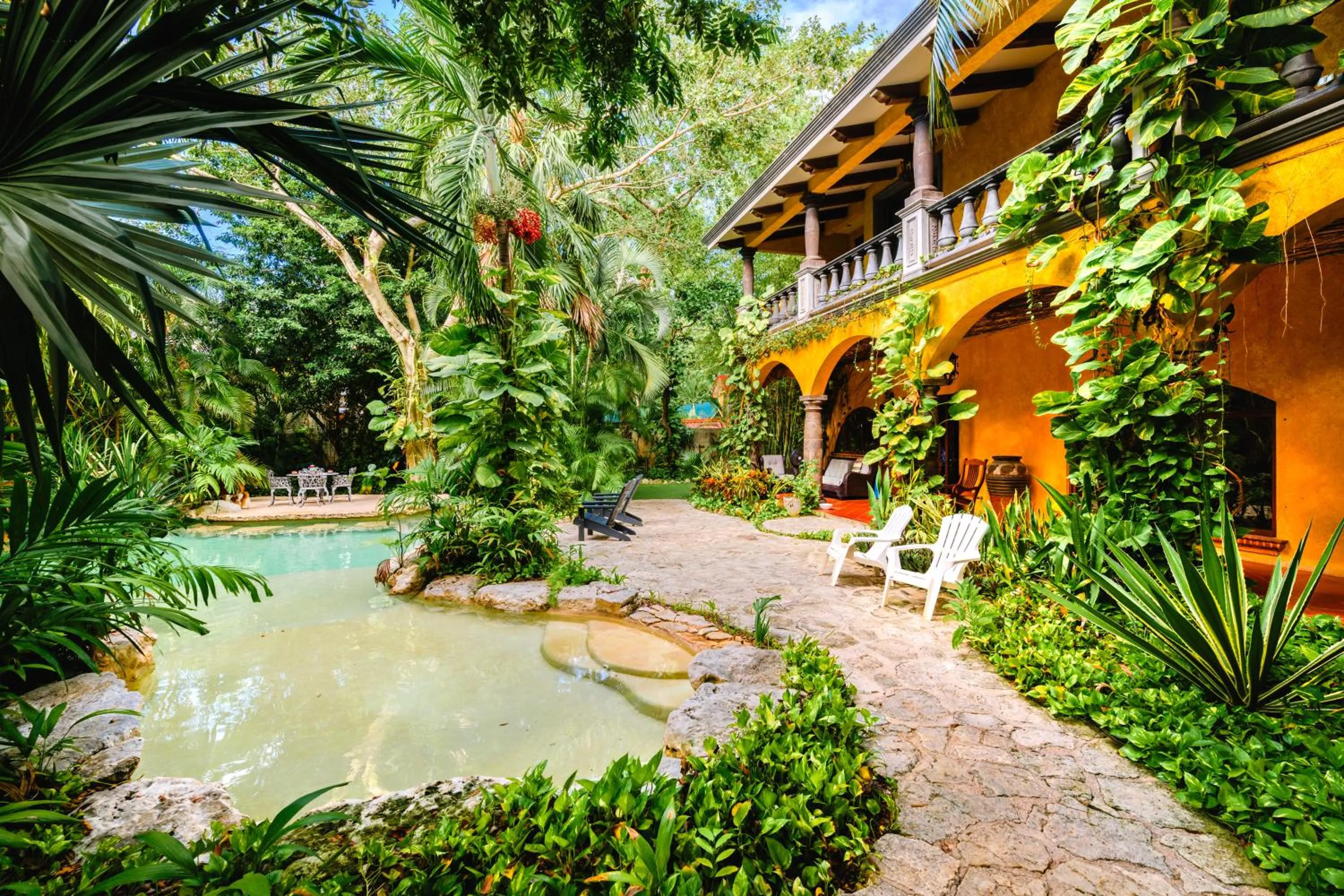 Property building in La Hacienda Hotel, at Xcaret