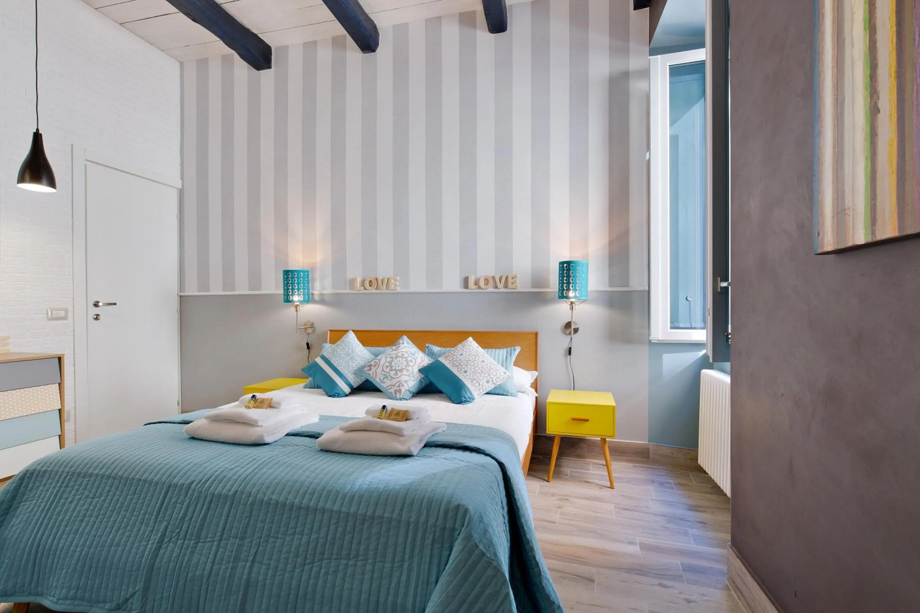 Bedroom, Bed in Rome As You Feel - Design Apartment at Colosseum